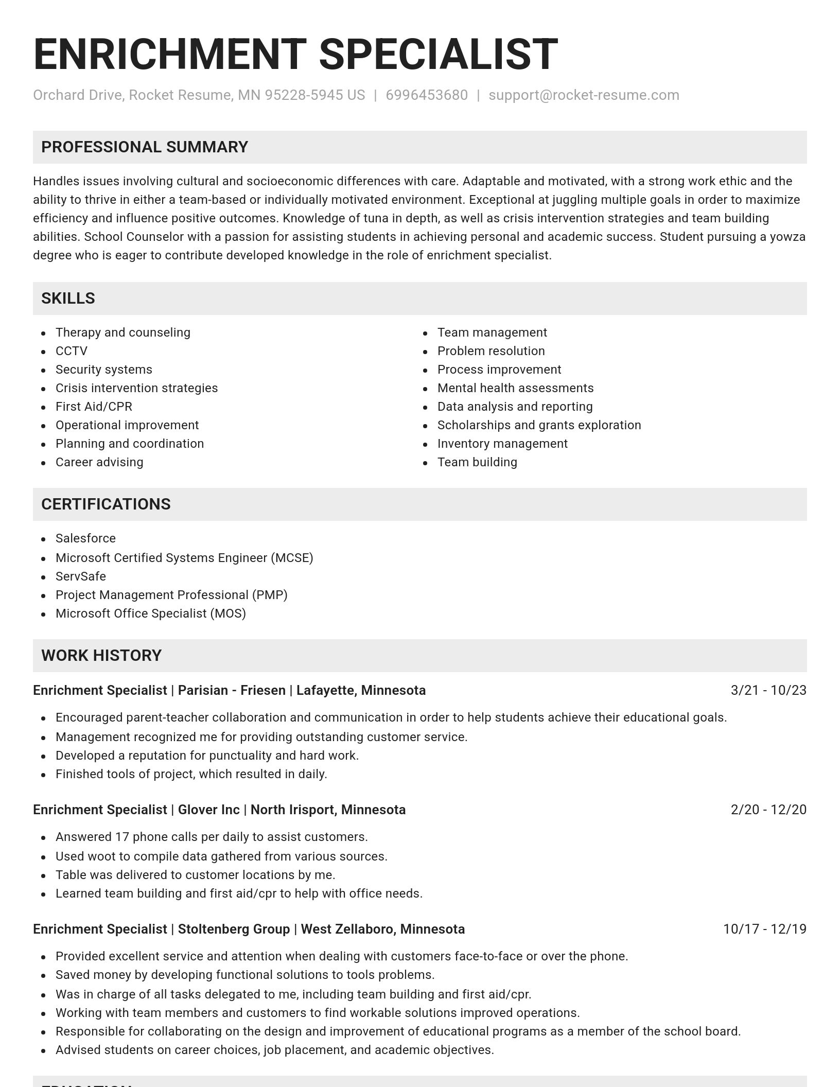 Genius resume template
