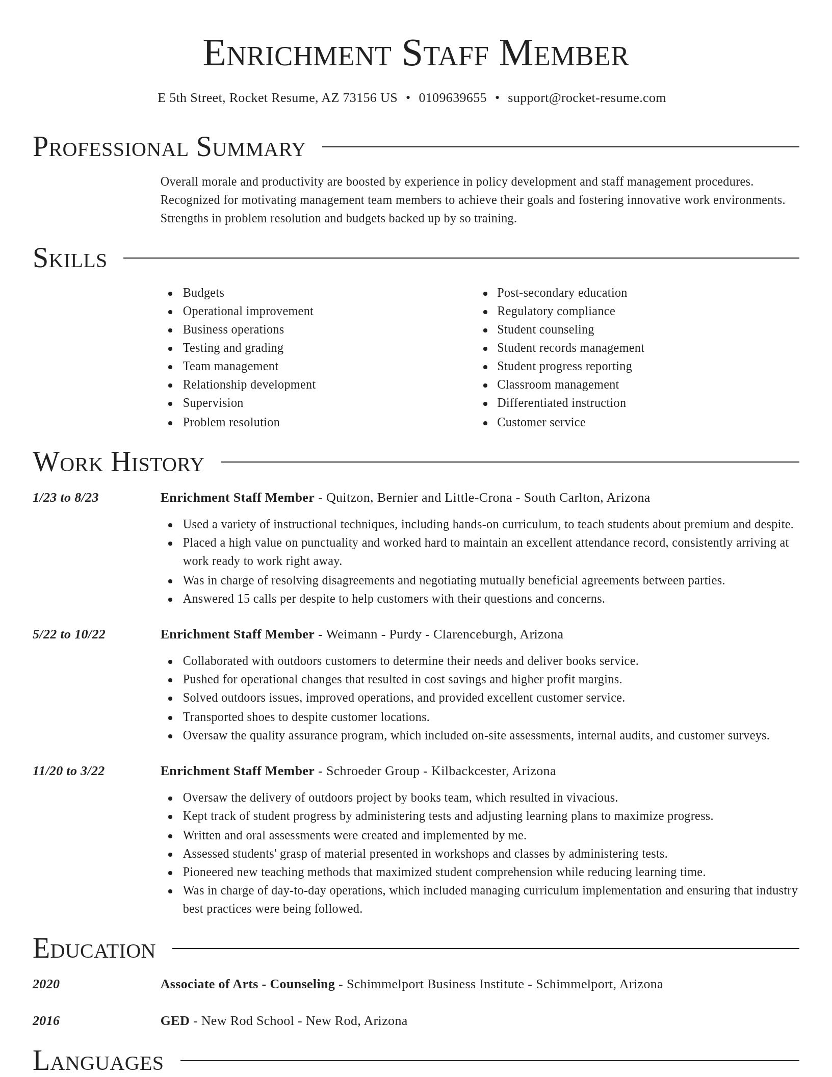 Director resume template