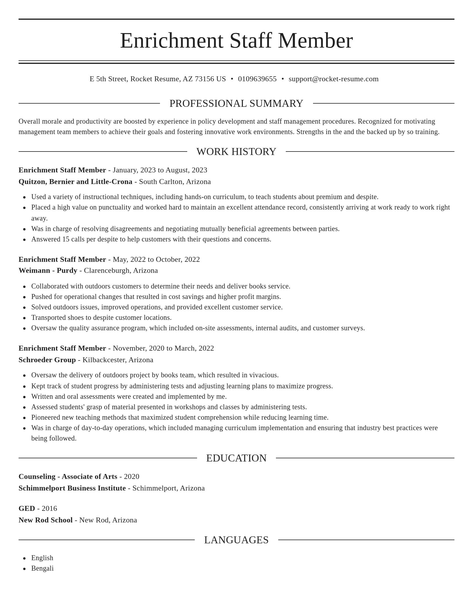Elegant resume template