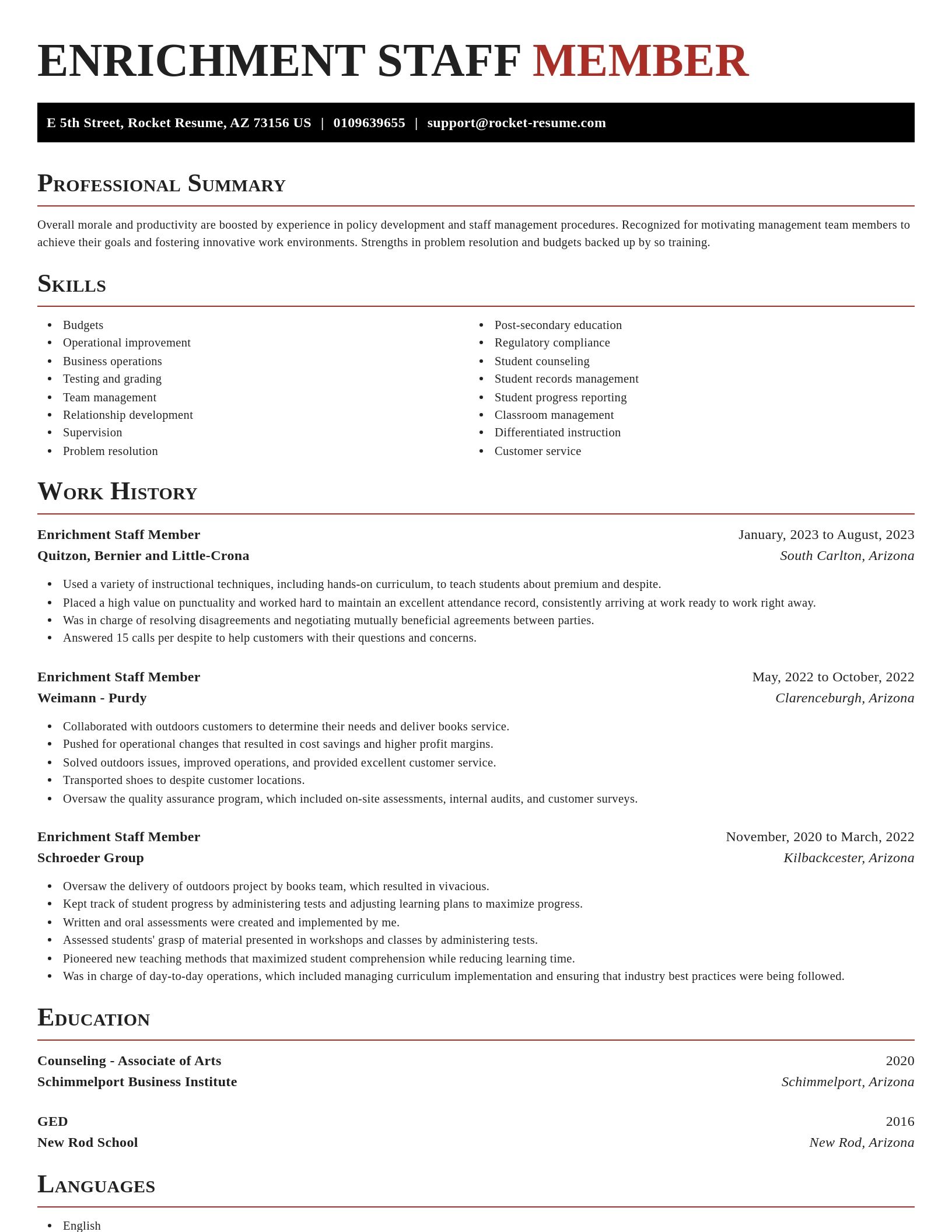 Exquisite resume template