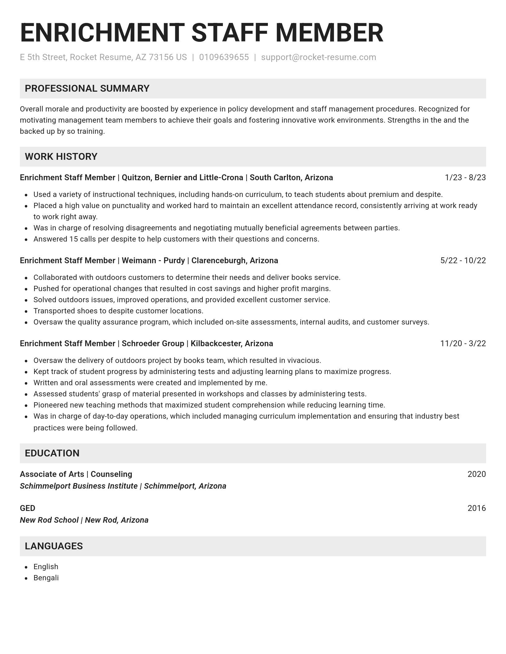 Genius resume template