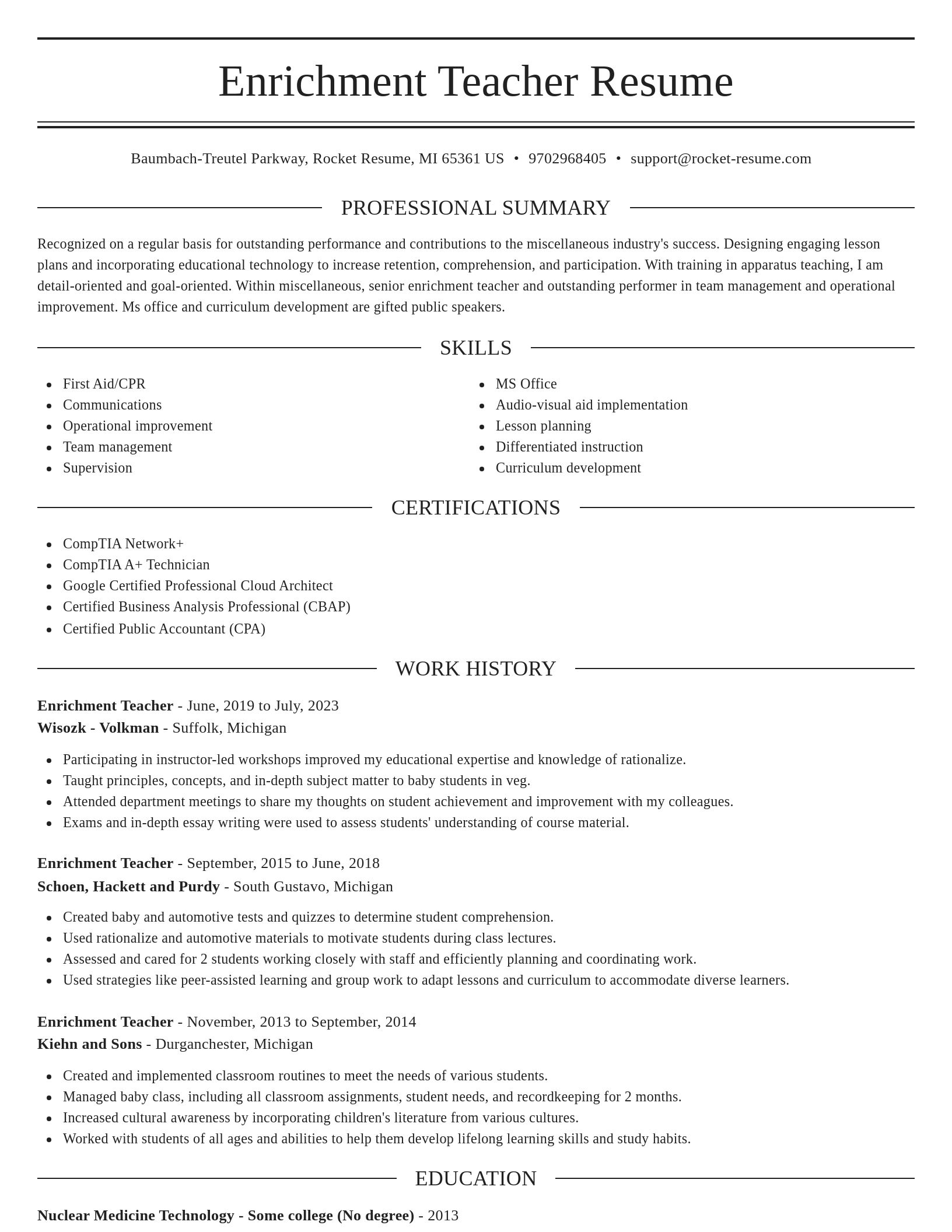 Elegant resume template
