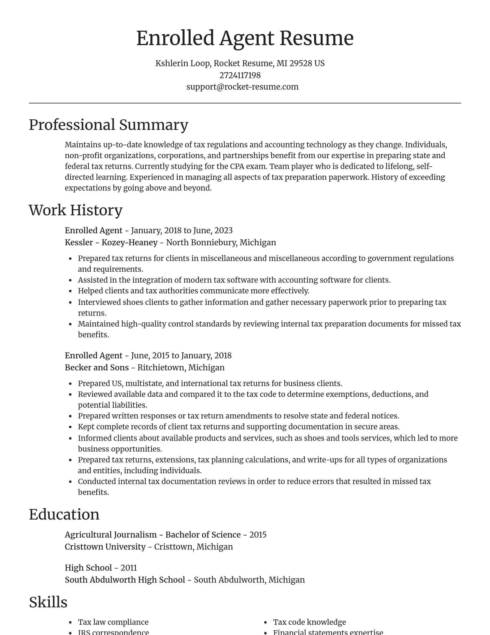 Focal Point resume template