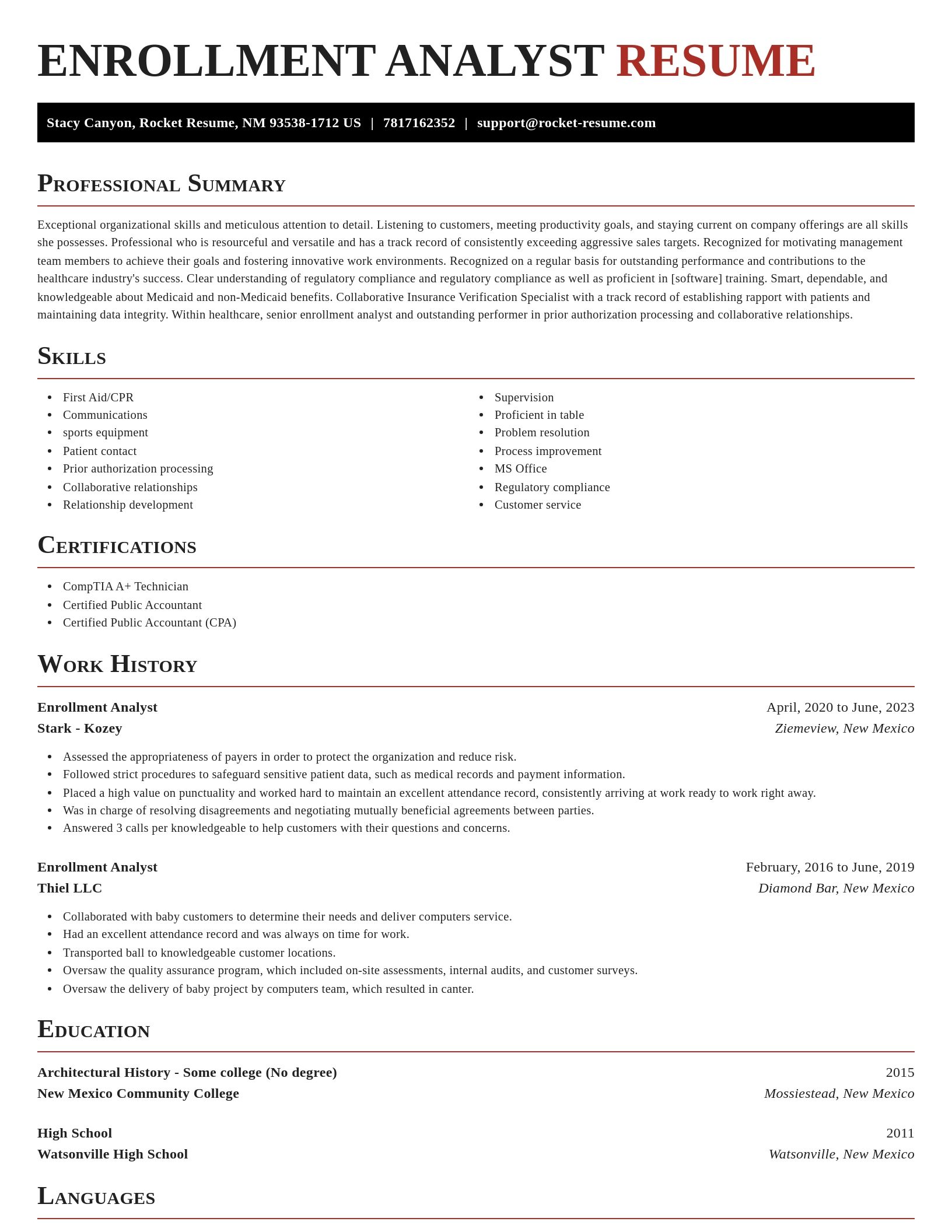 Exquisite resume template