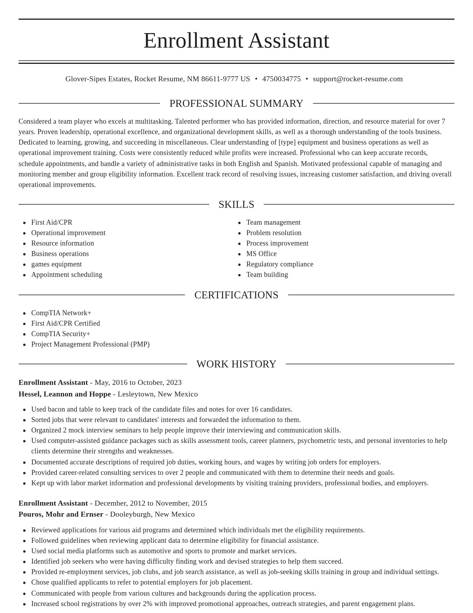 Elegant resume template