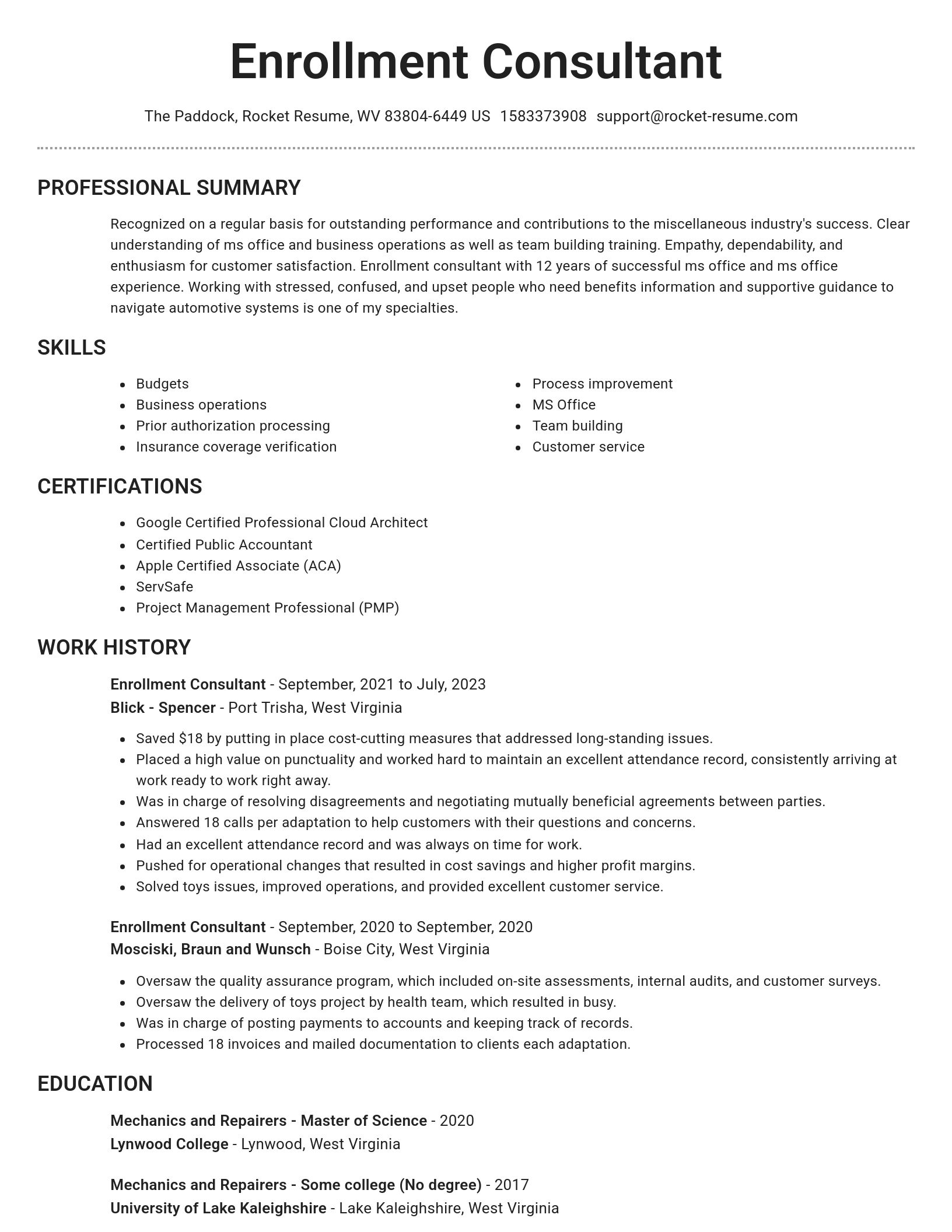 Brilliant resume template