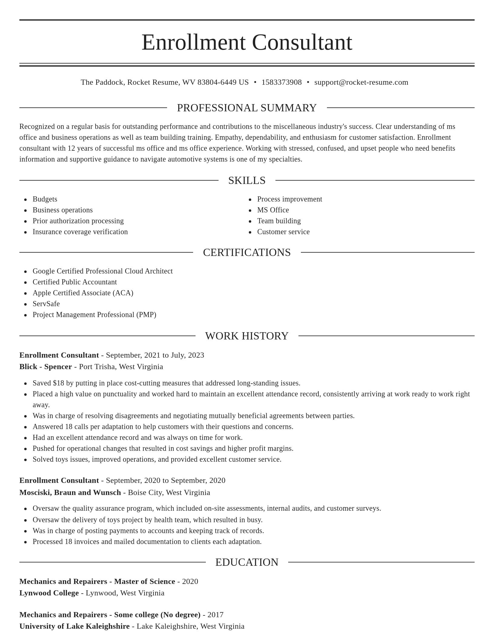 Elegant resume template