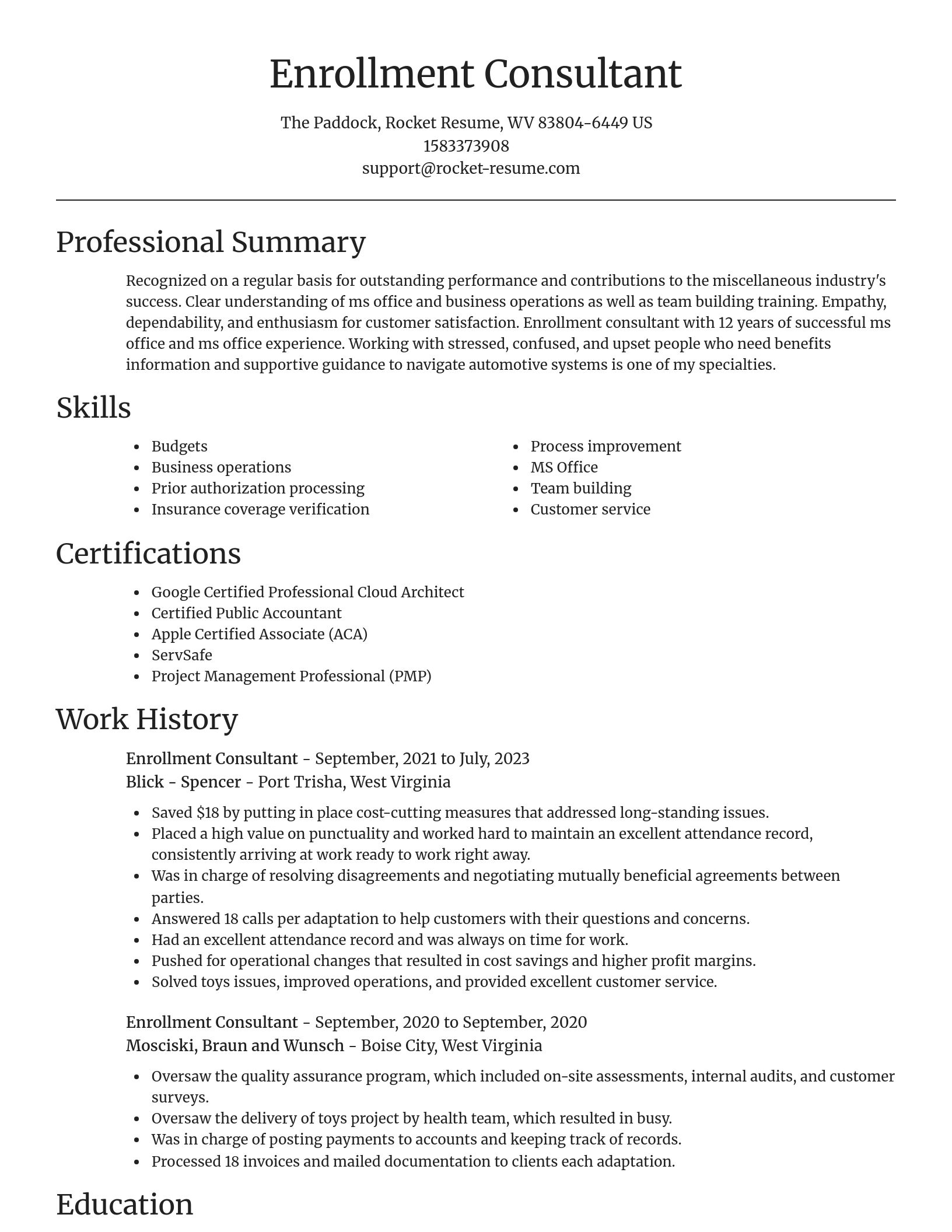 Focal Point resume template