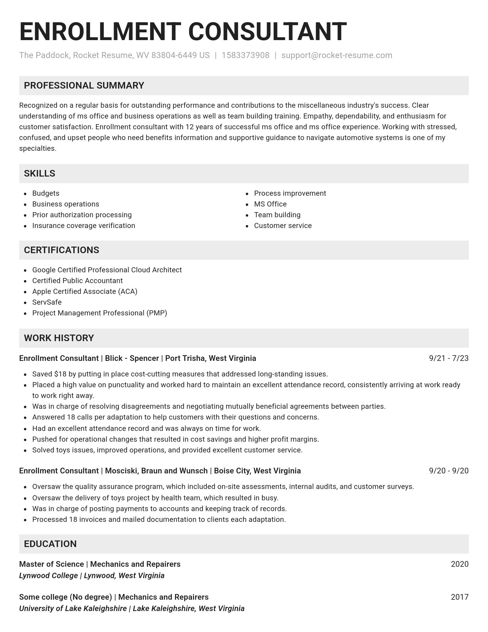 Genius resume template