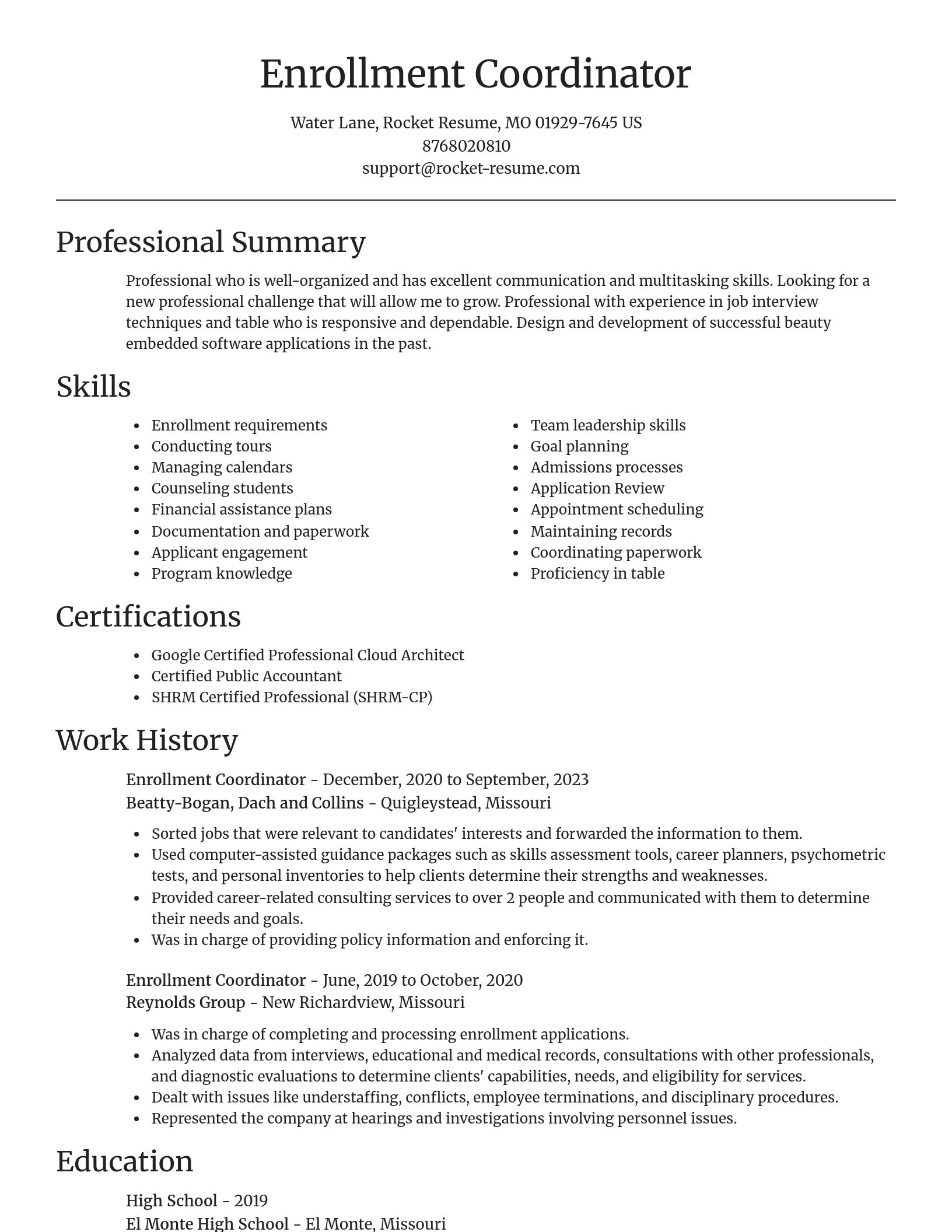 Focal Point resume template