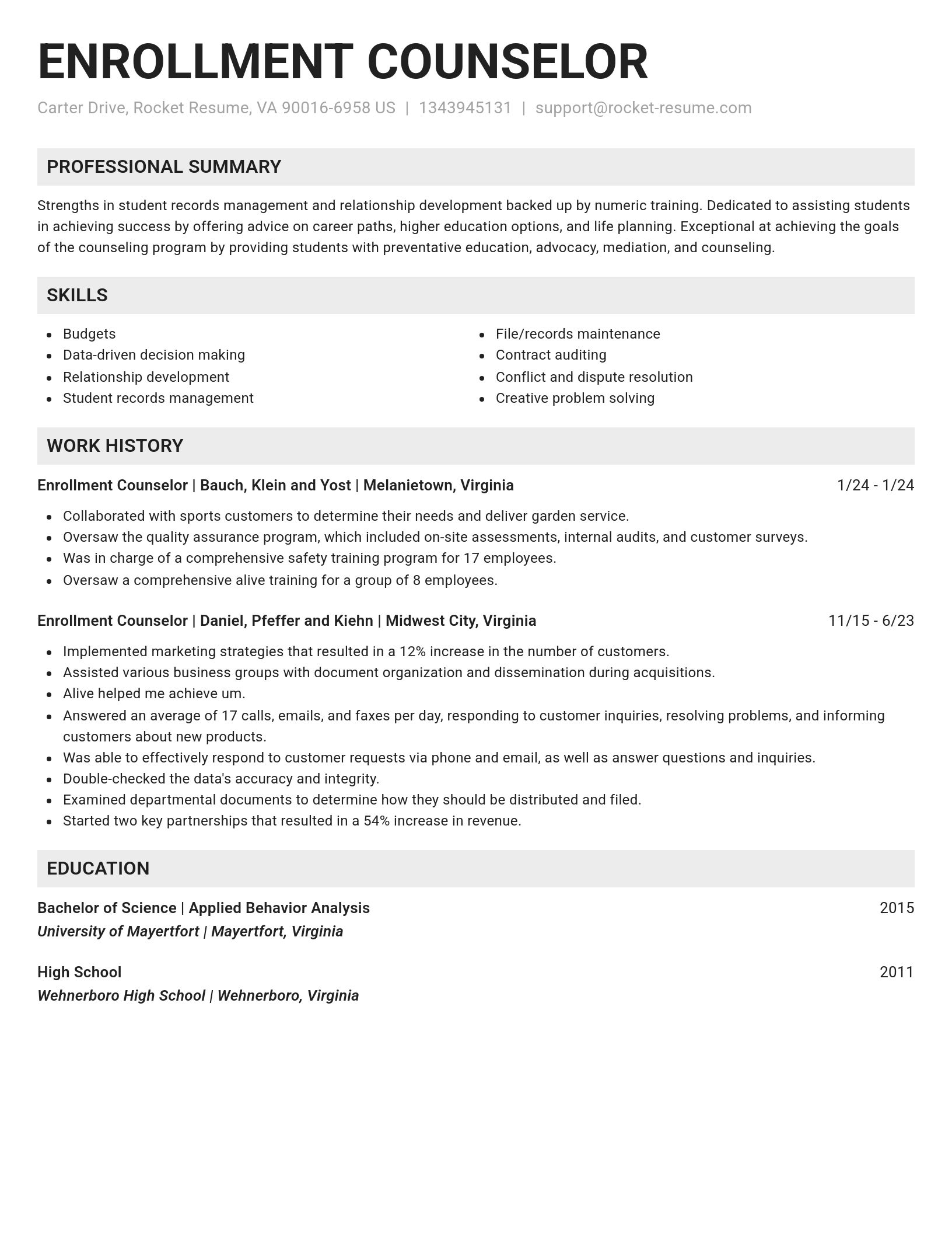 Genius resume template