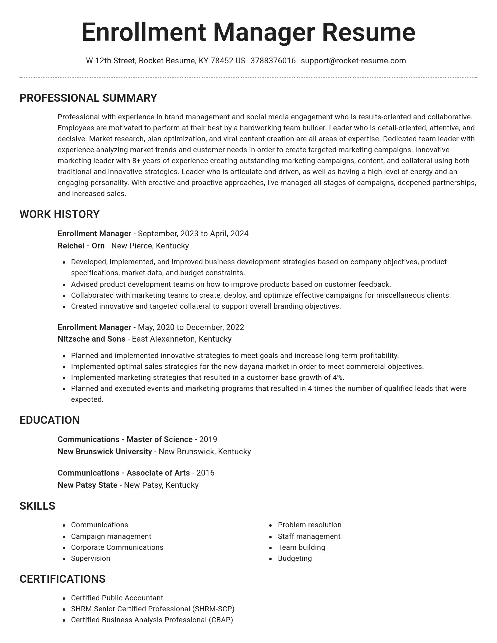 Brilliant resume template