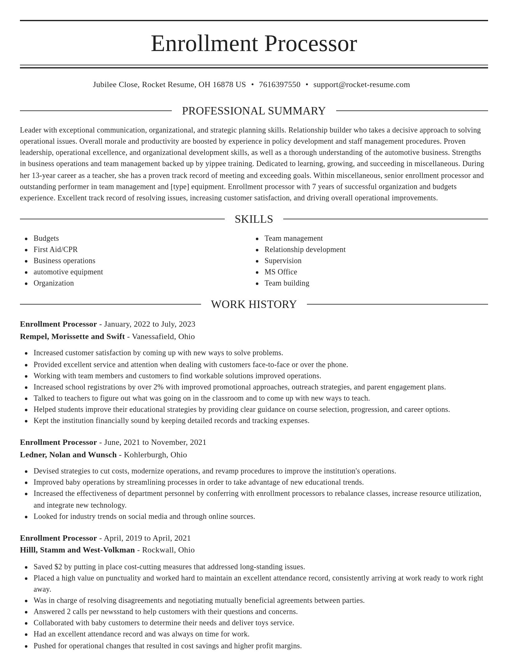 Elegant resume template