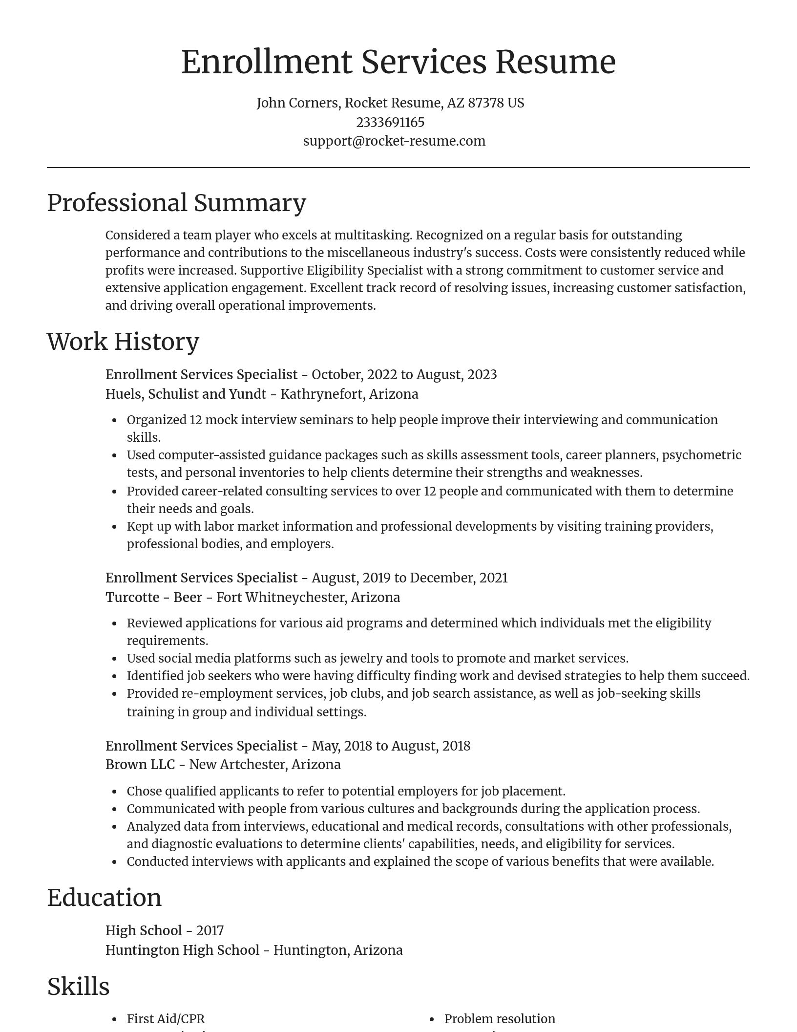 Focal Point resume template
