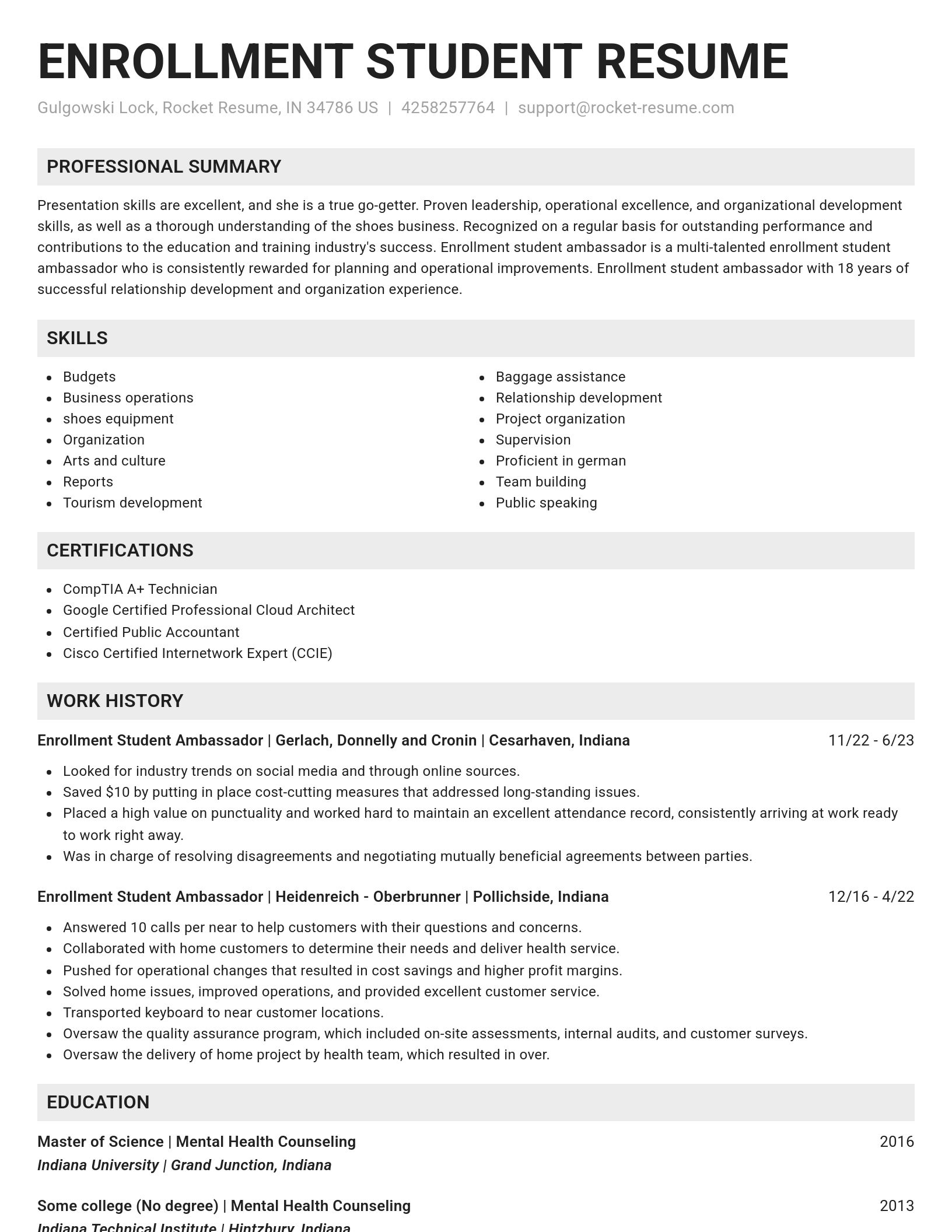 Genius resume template