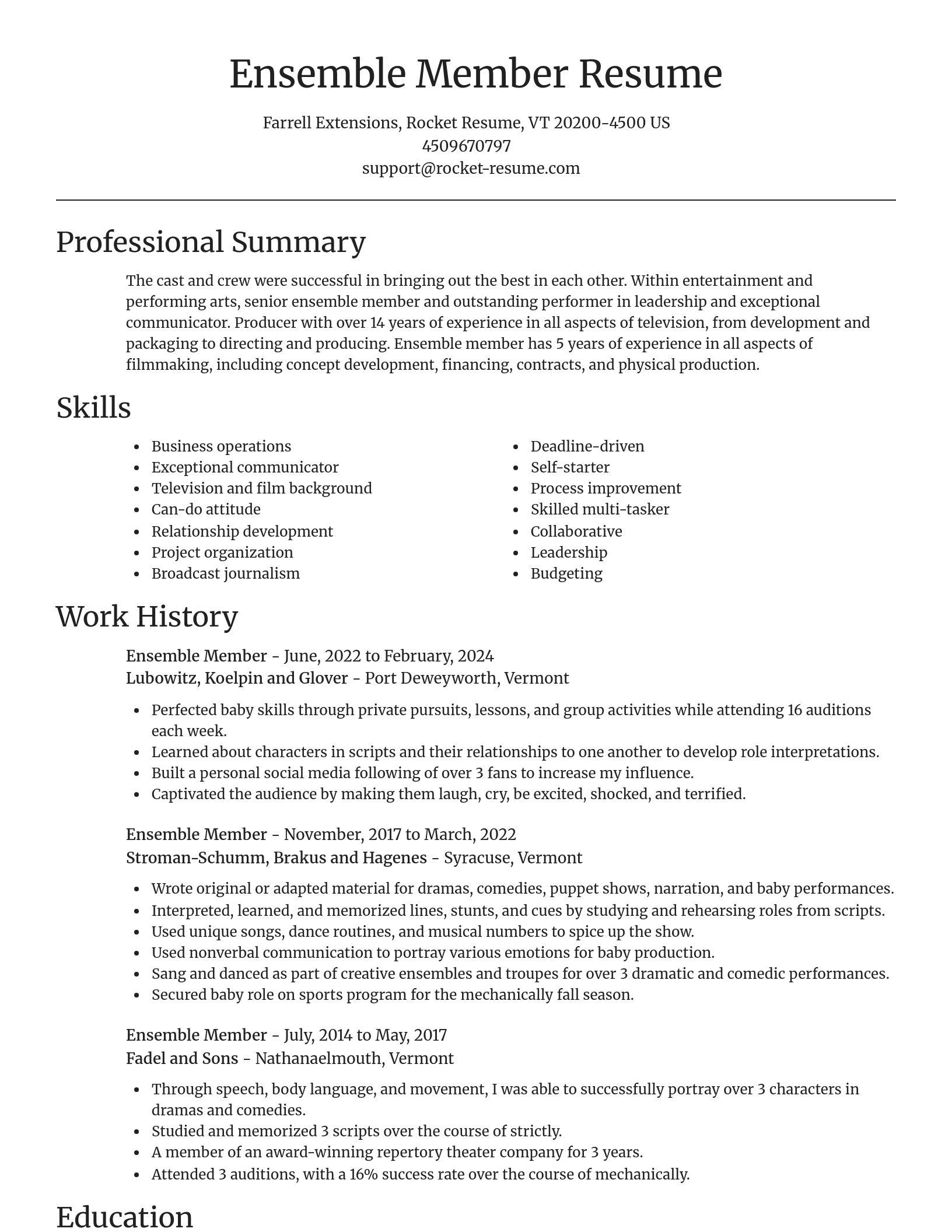 Focal Point resume template