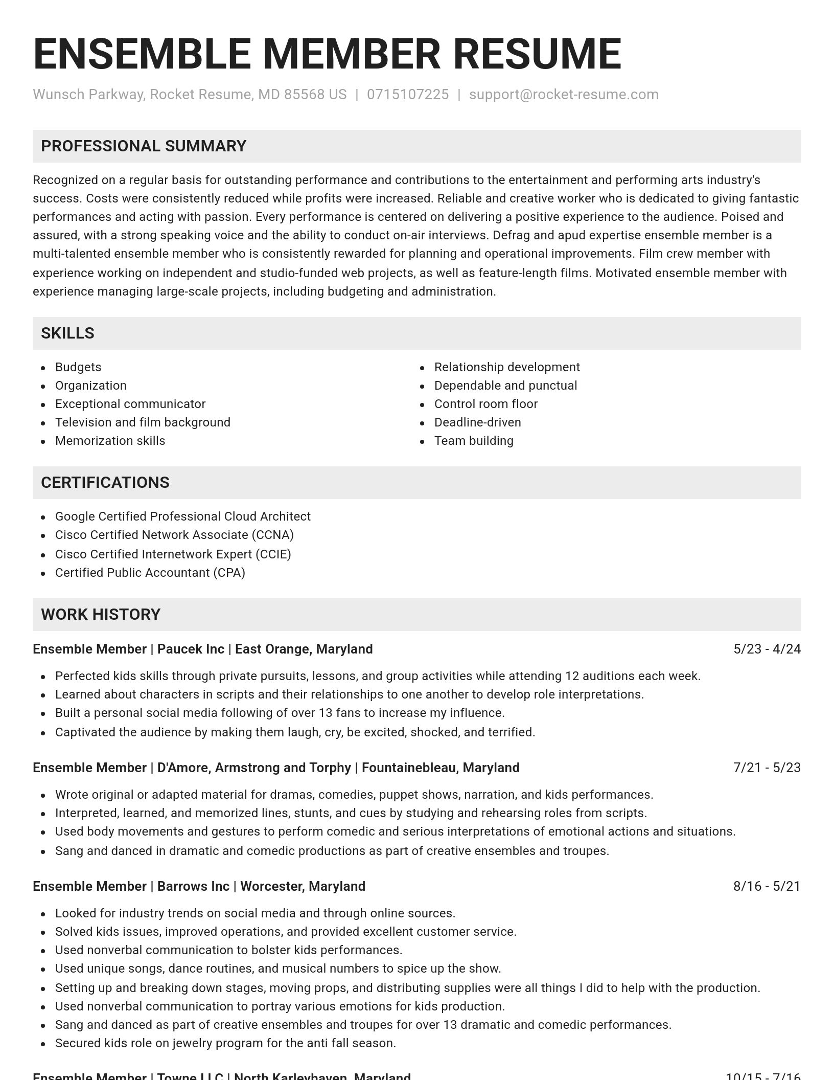Genius resume template