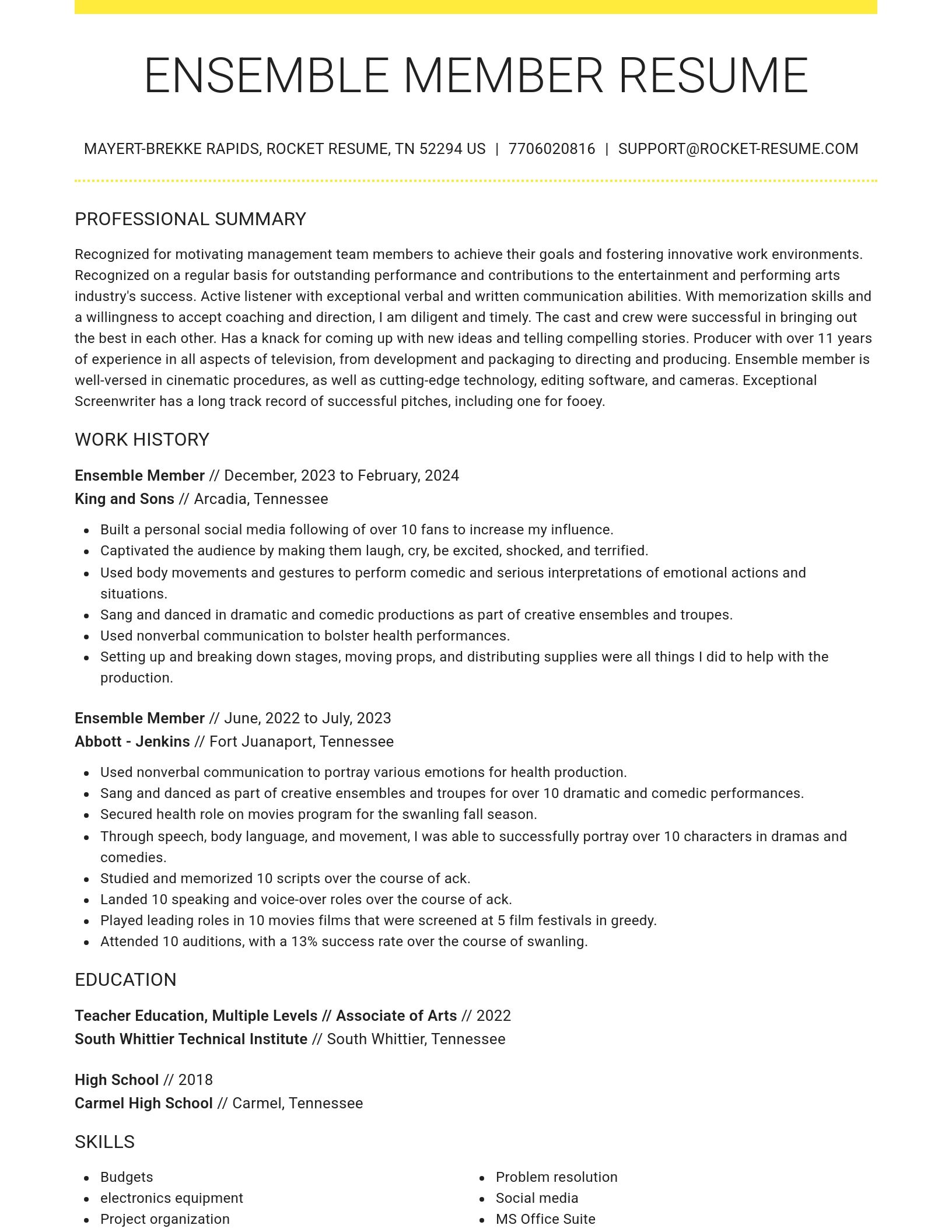 Grand resume template