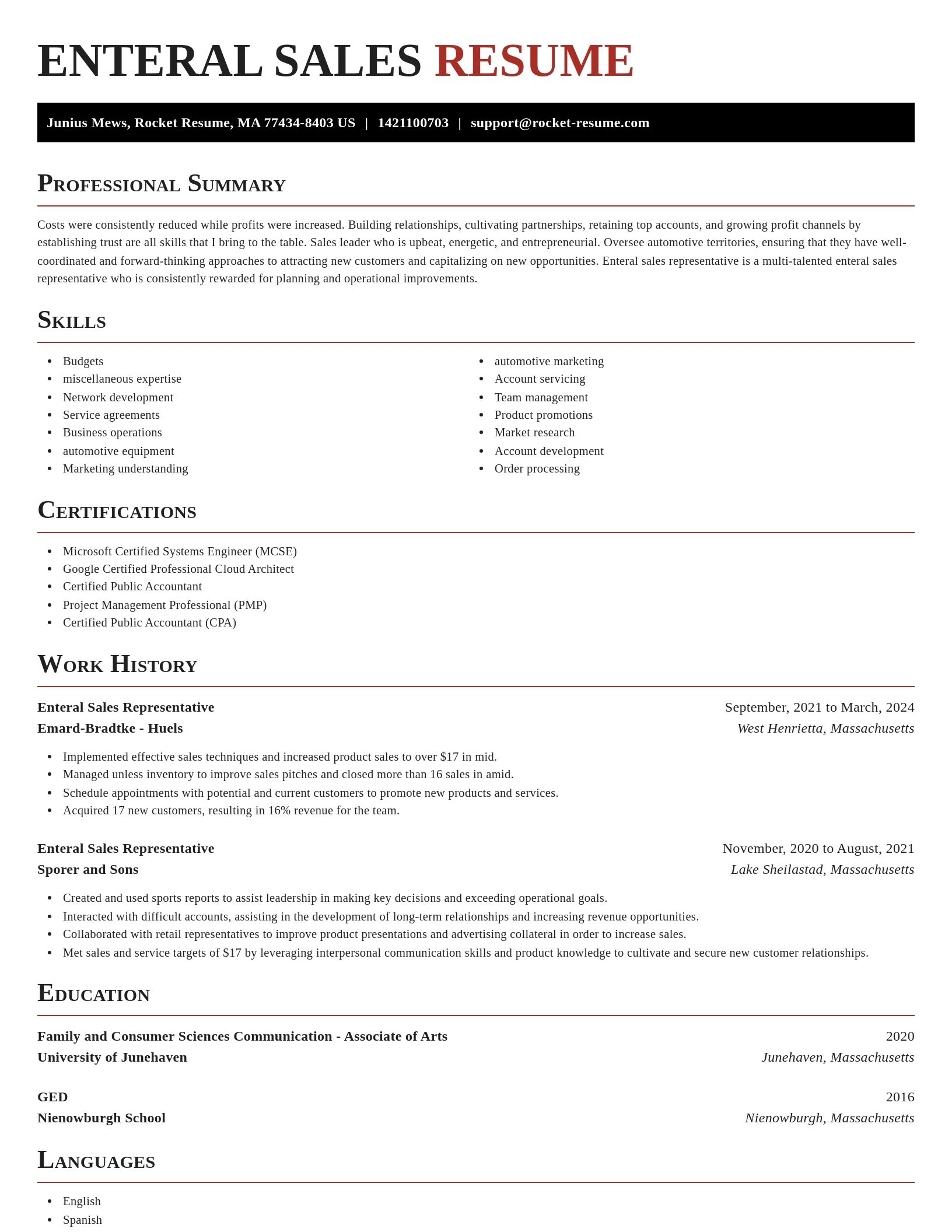 Exquisite resume template