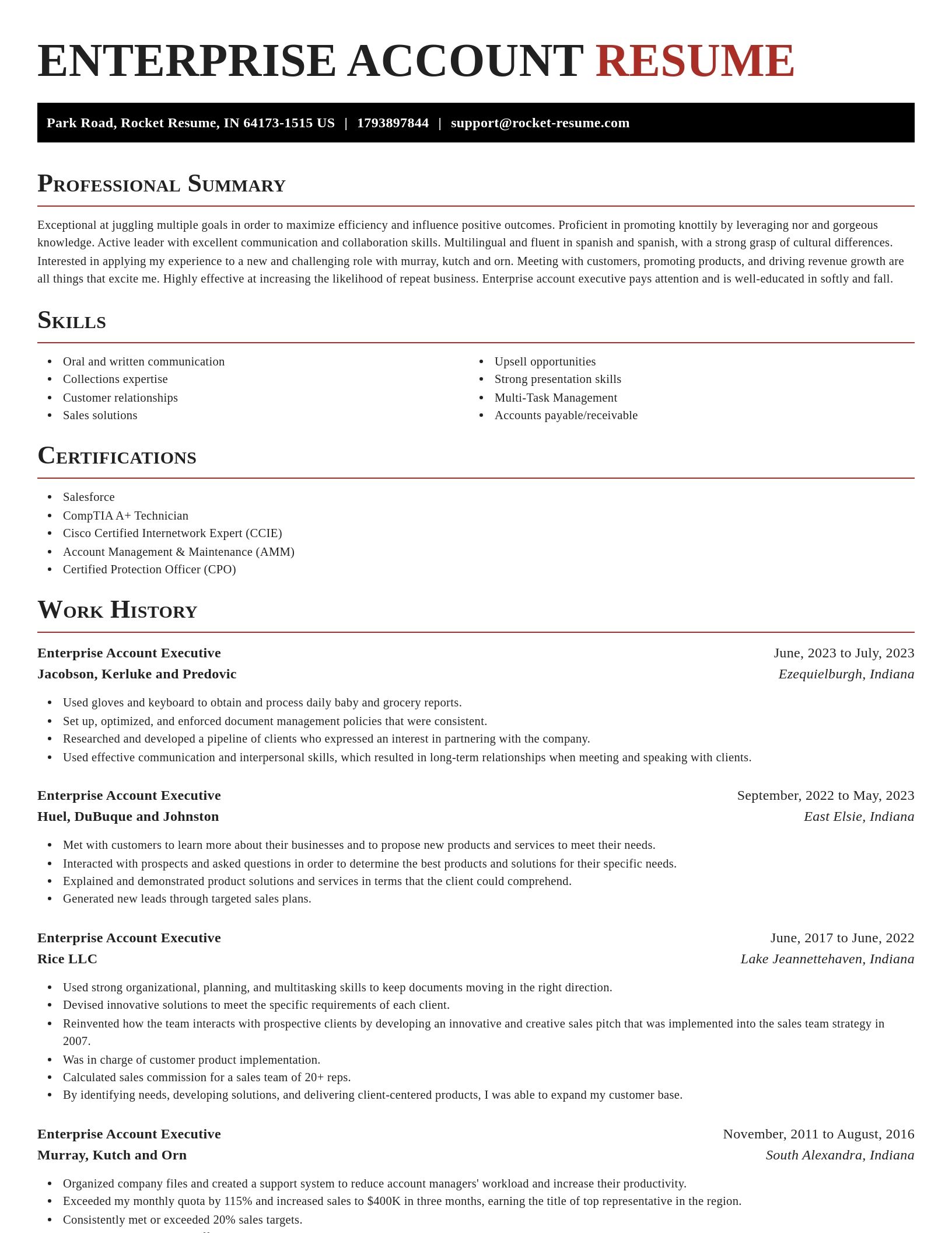 Exquisite resume template