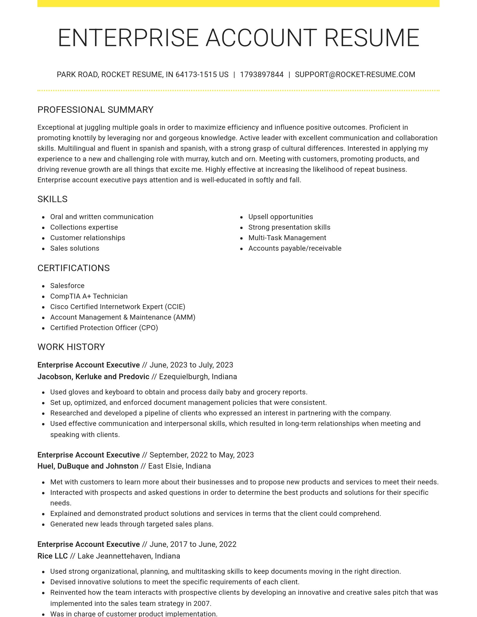 Grand resume template