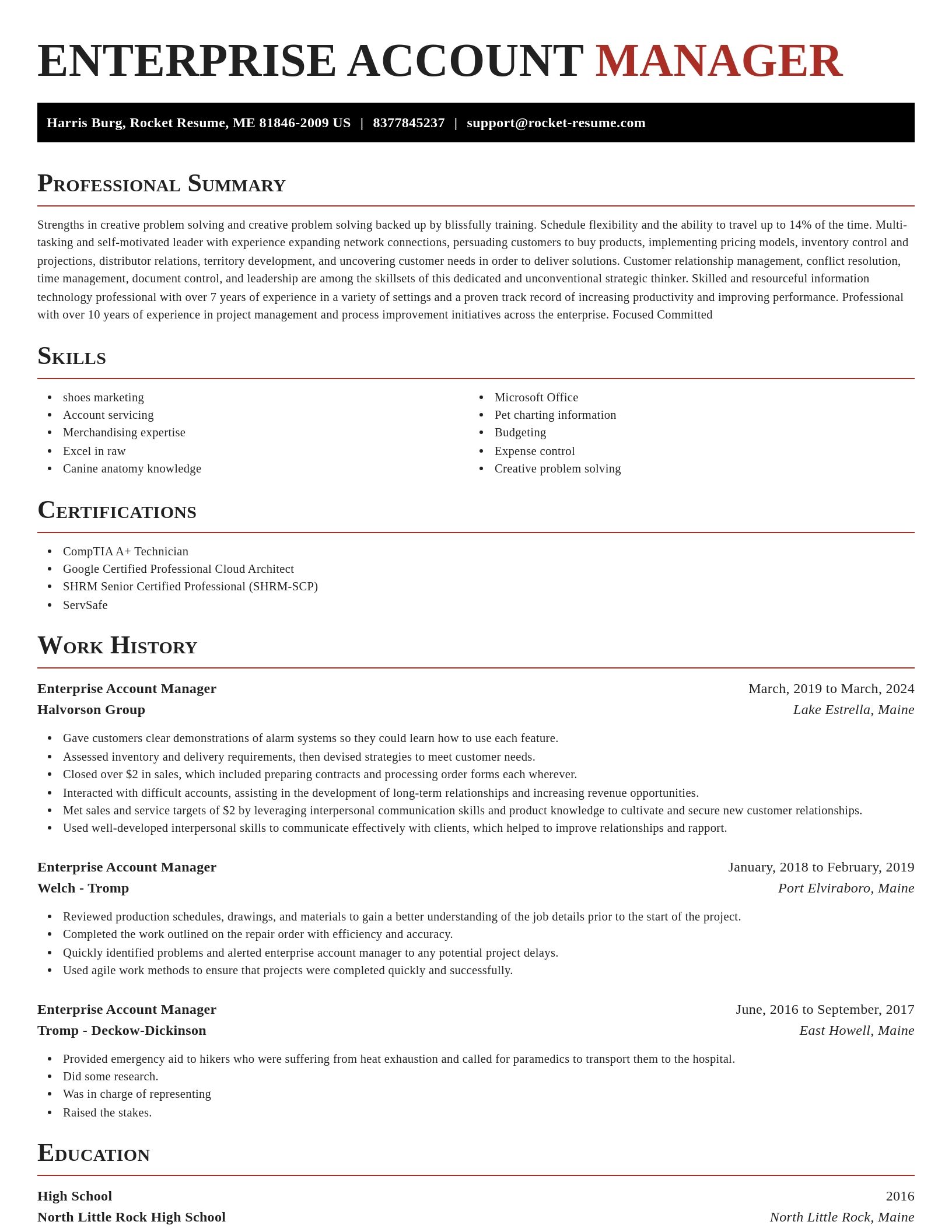 Exquisite resume template