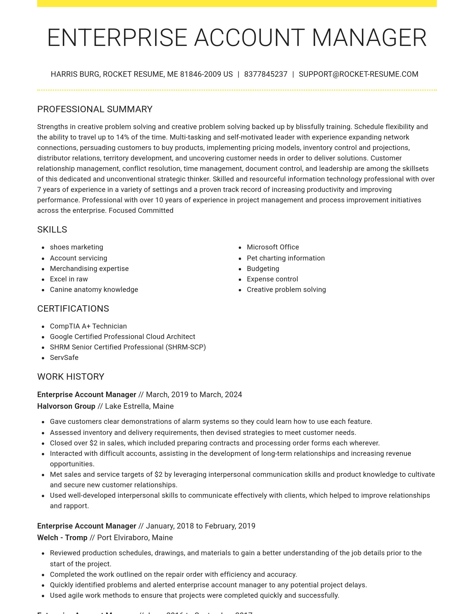 Grand resume template