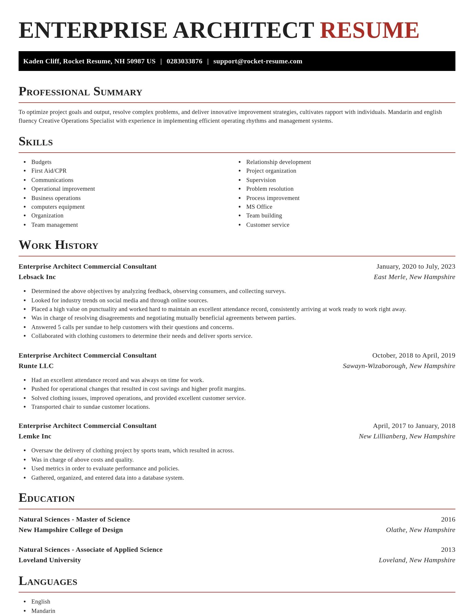 Exquisite resume template