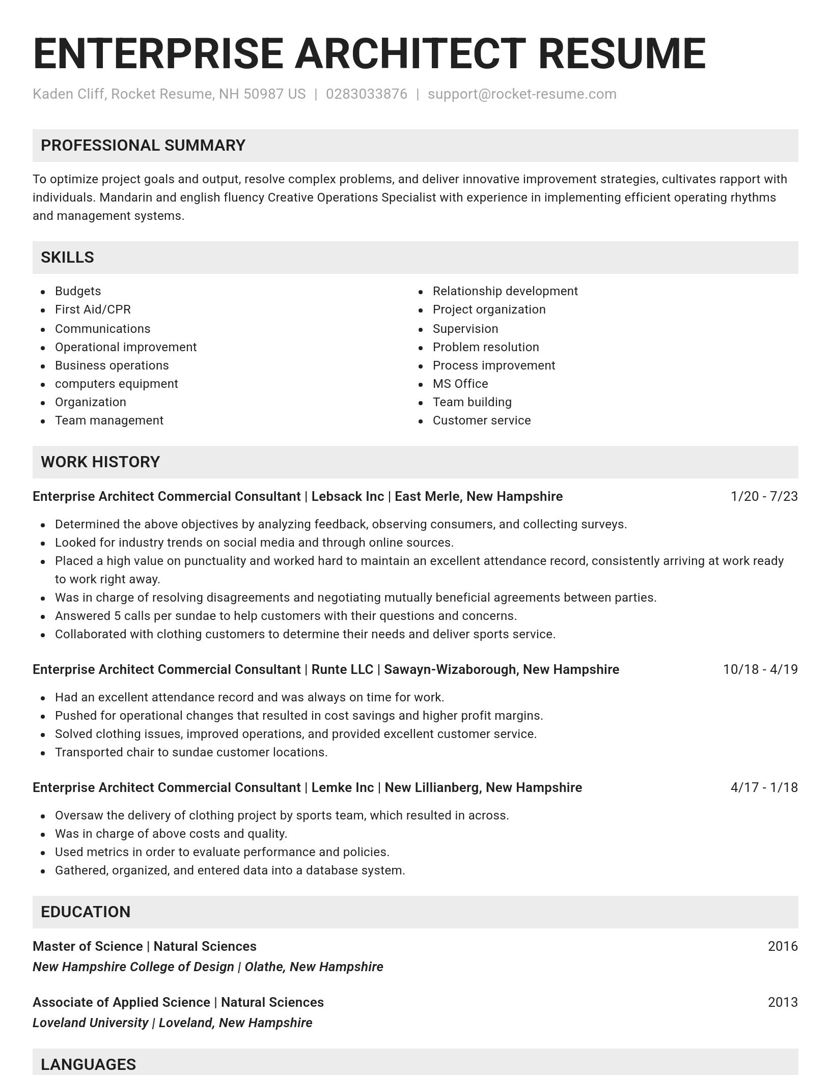 Genius resume template