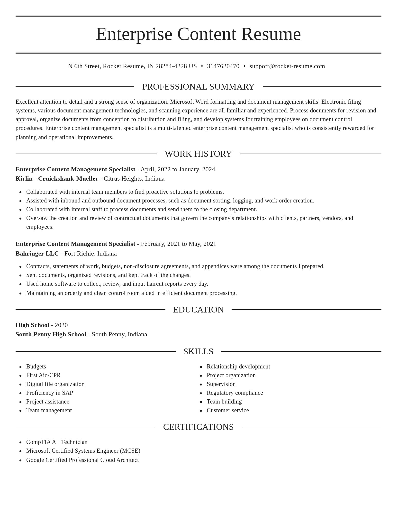 Elegant resume template