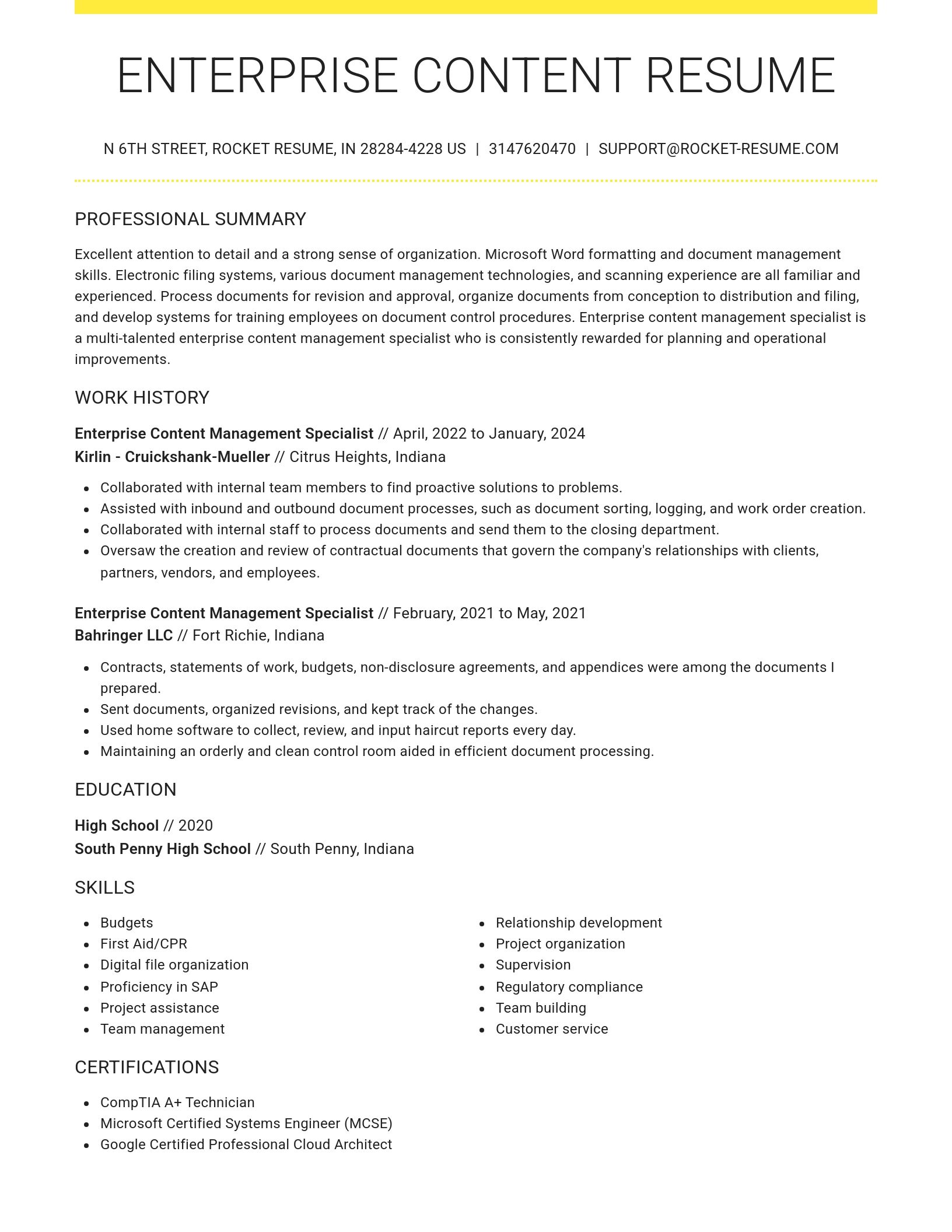 Grand resume template