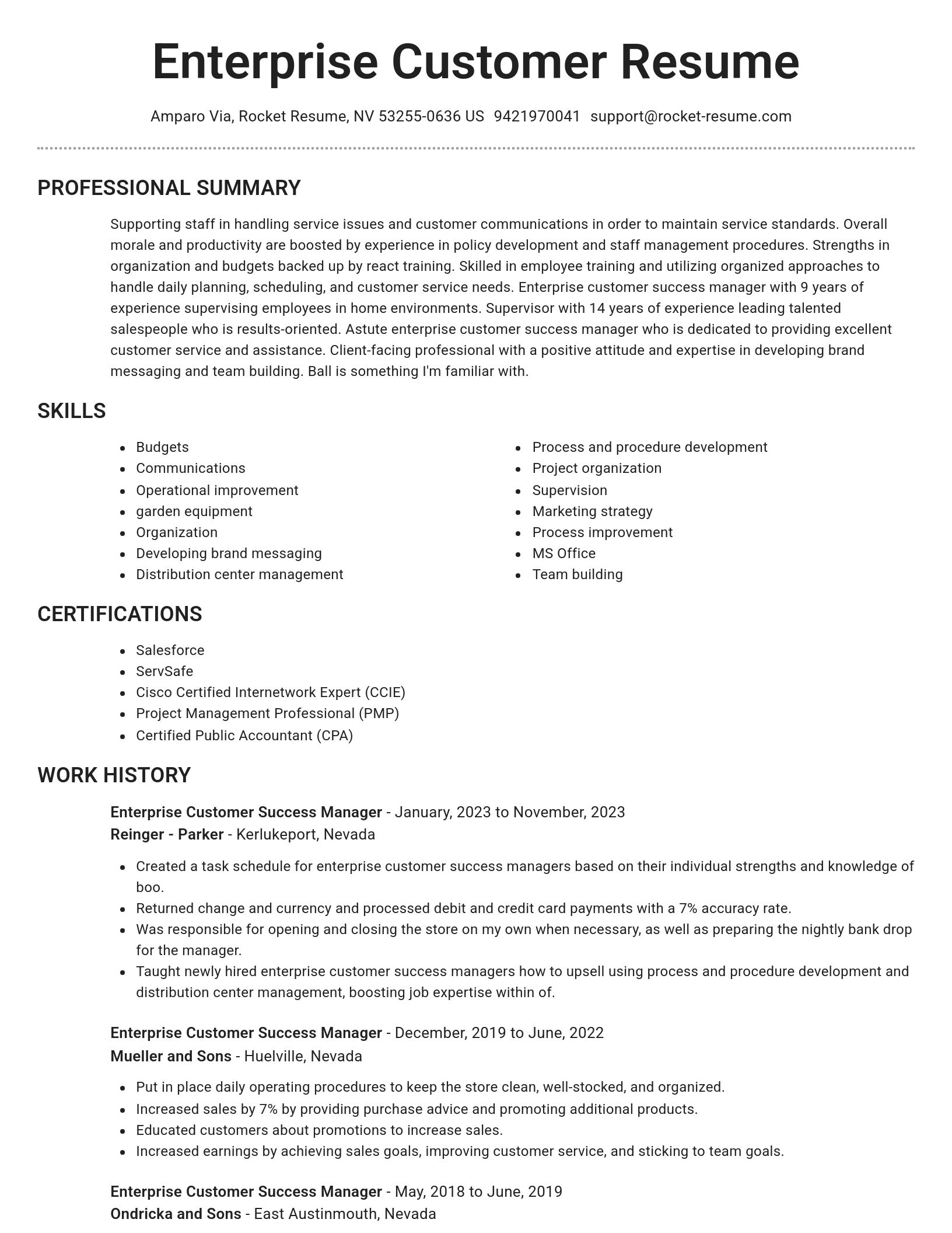 Brilliant resume template