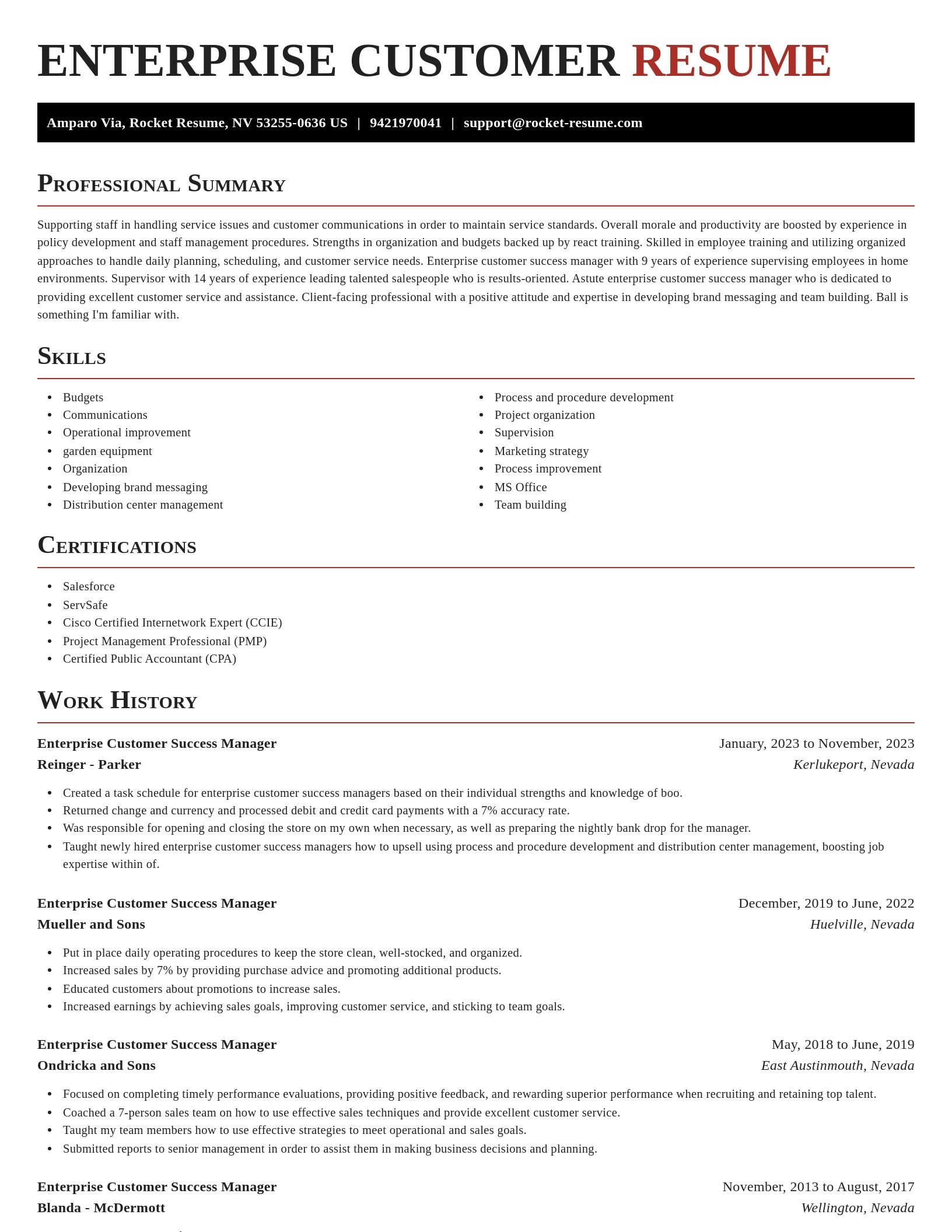 Exquisite resume template