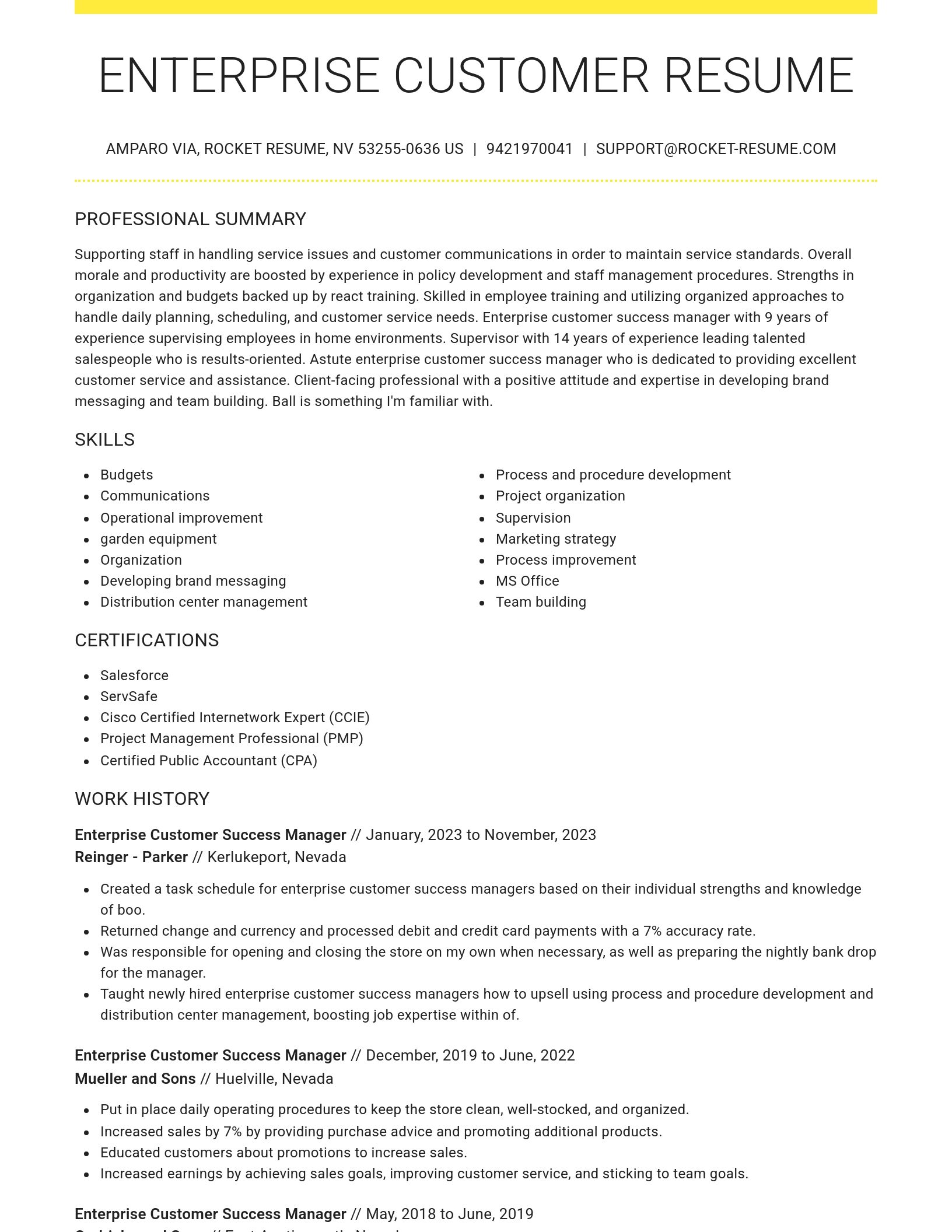 Grand resume template