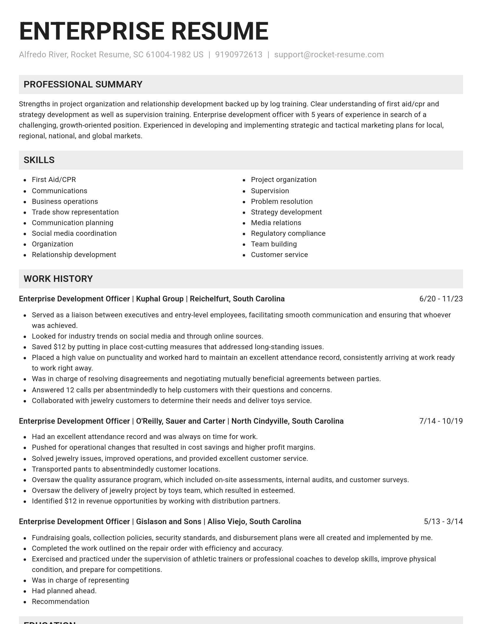 Genius resume template