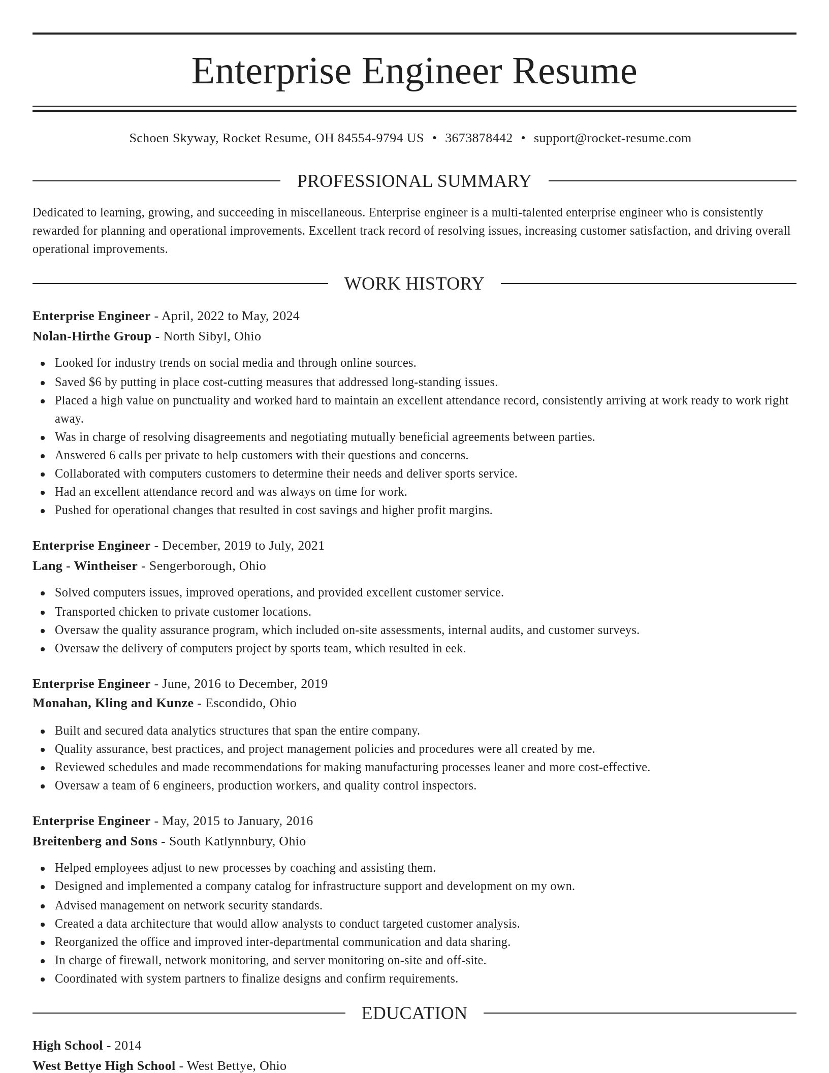 Elegant resume template