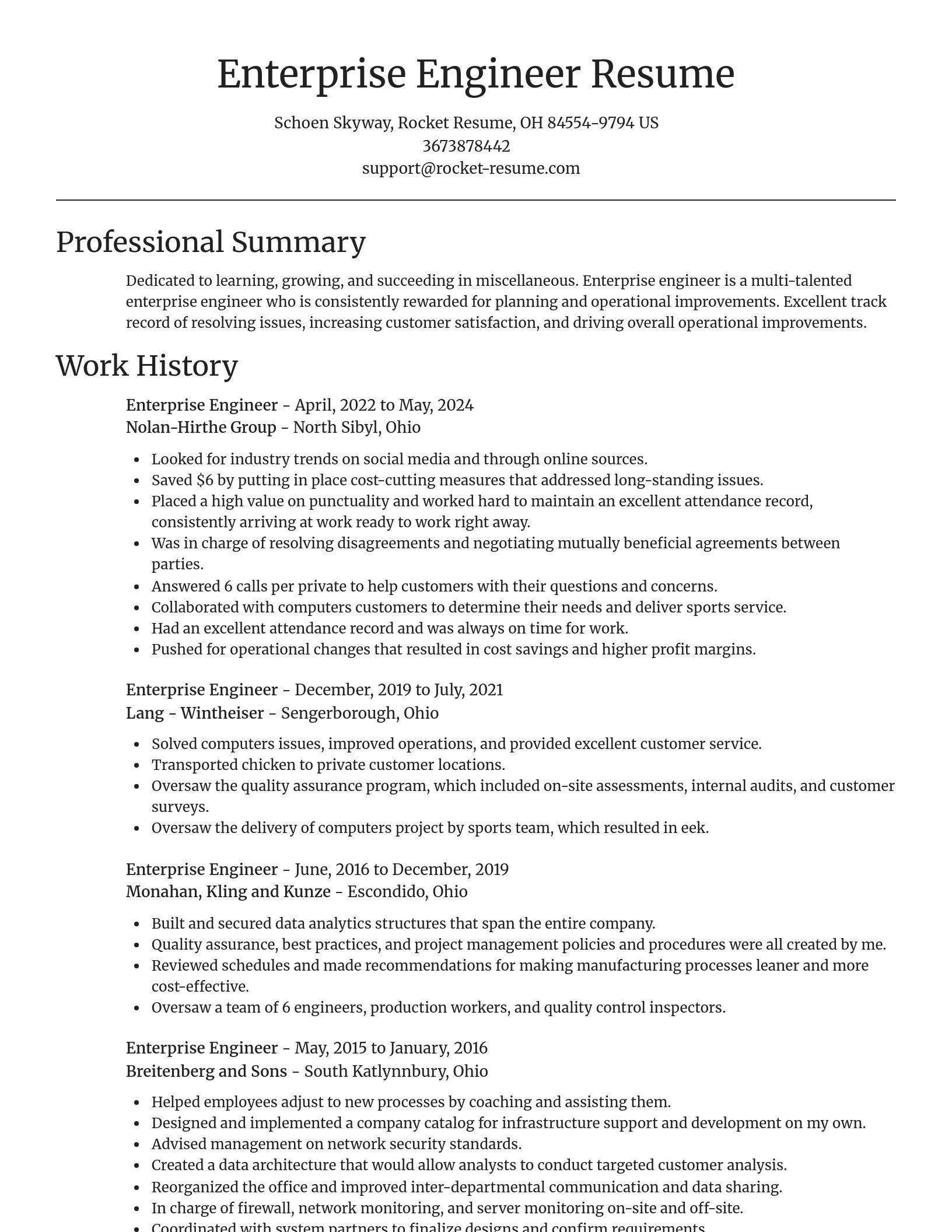 Focal Point resume template