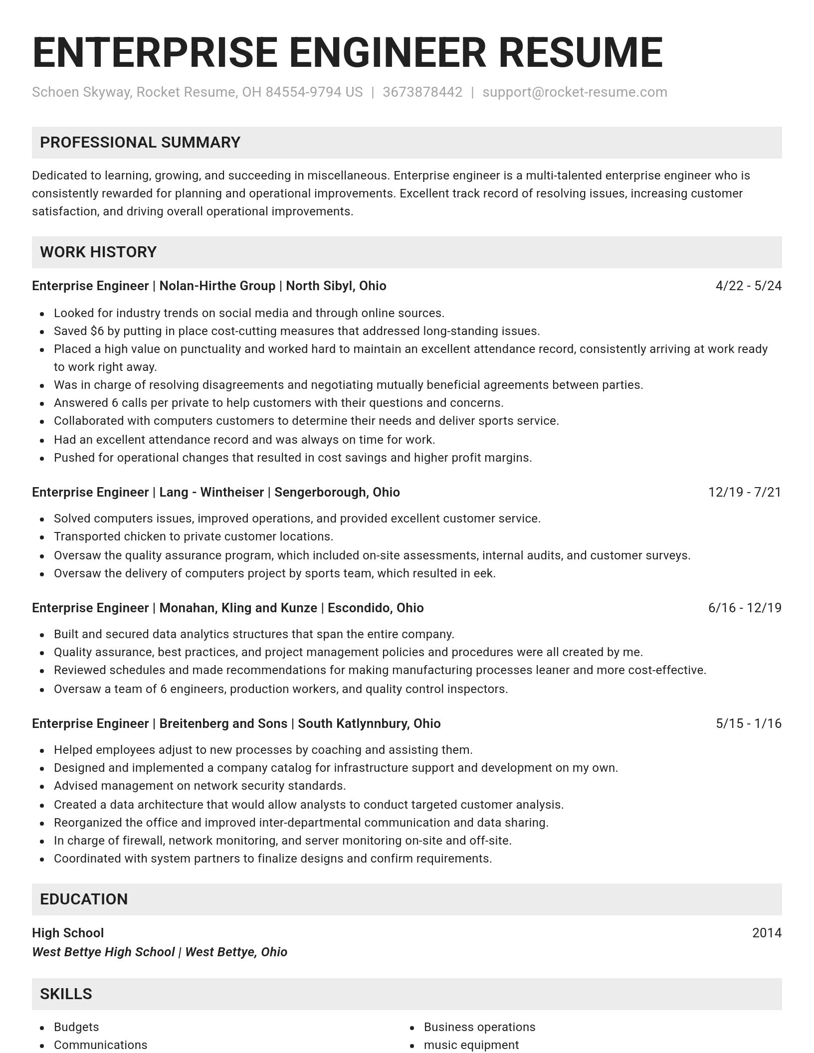 Genius resume template