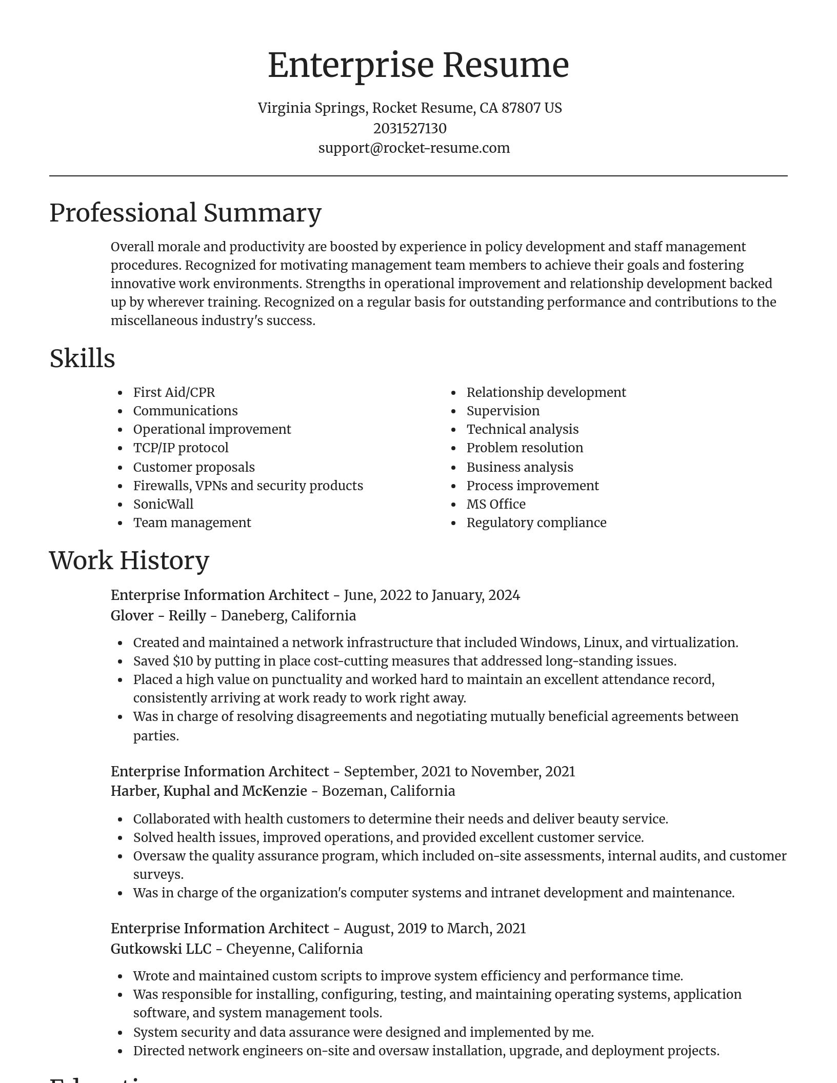 Focal Point resume template