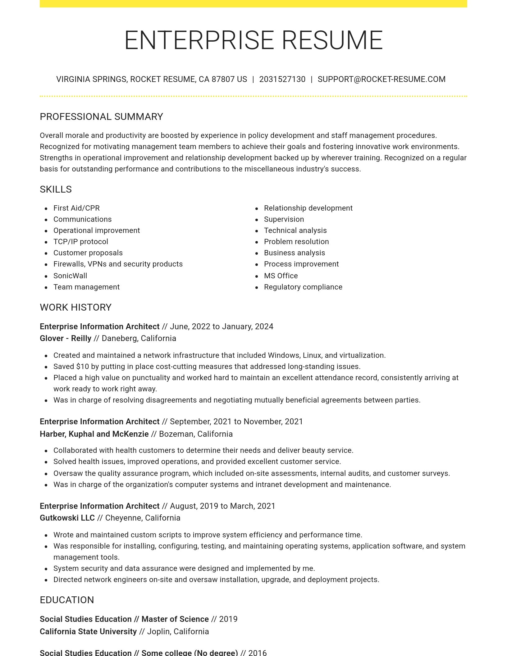 Grand resume template