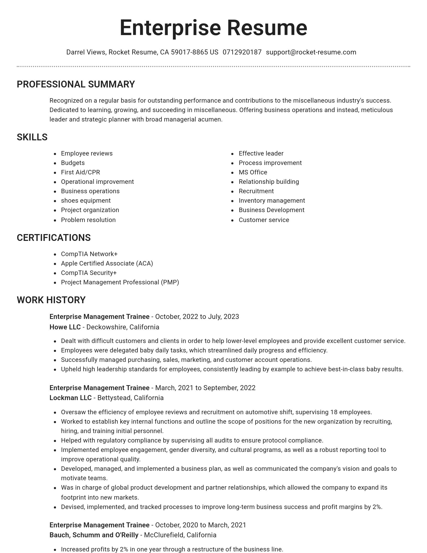 Brilliant resume template