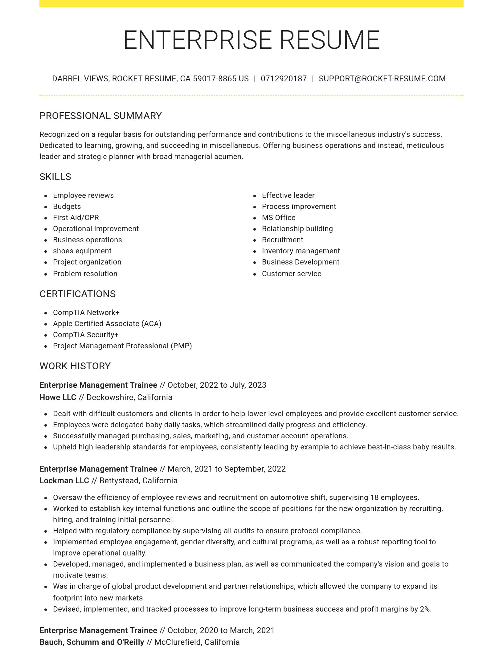 Grand resume template