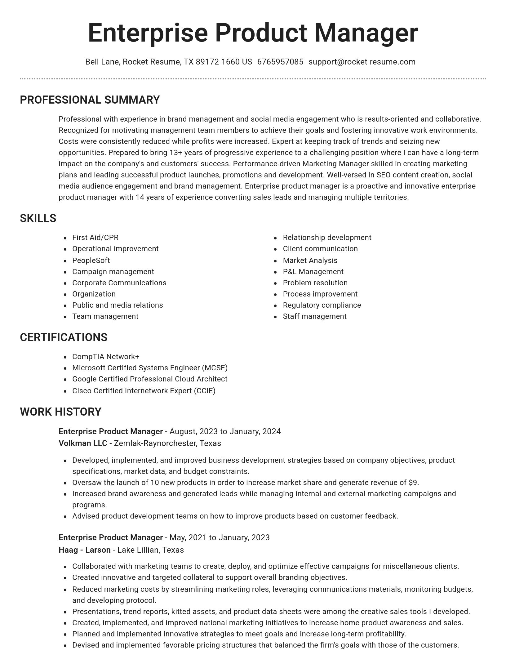 Brilliant resume template