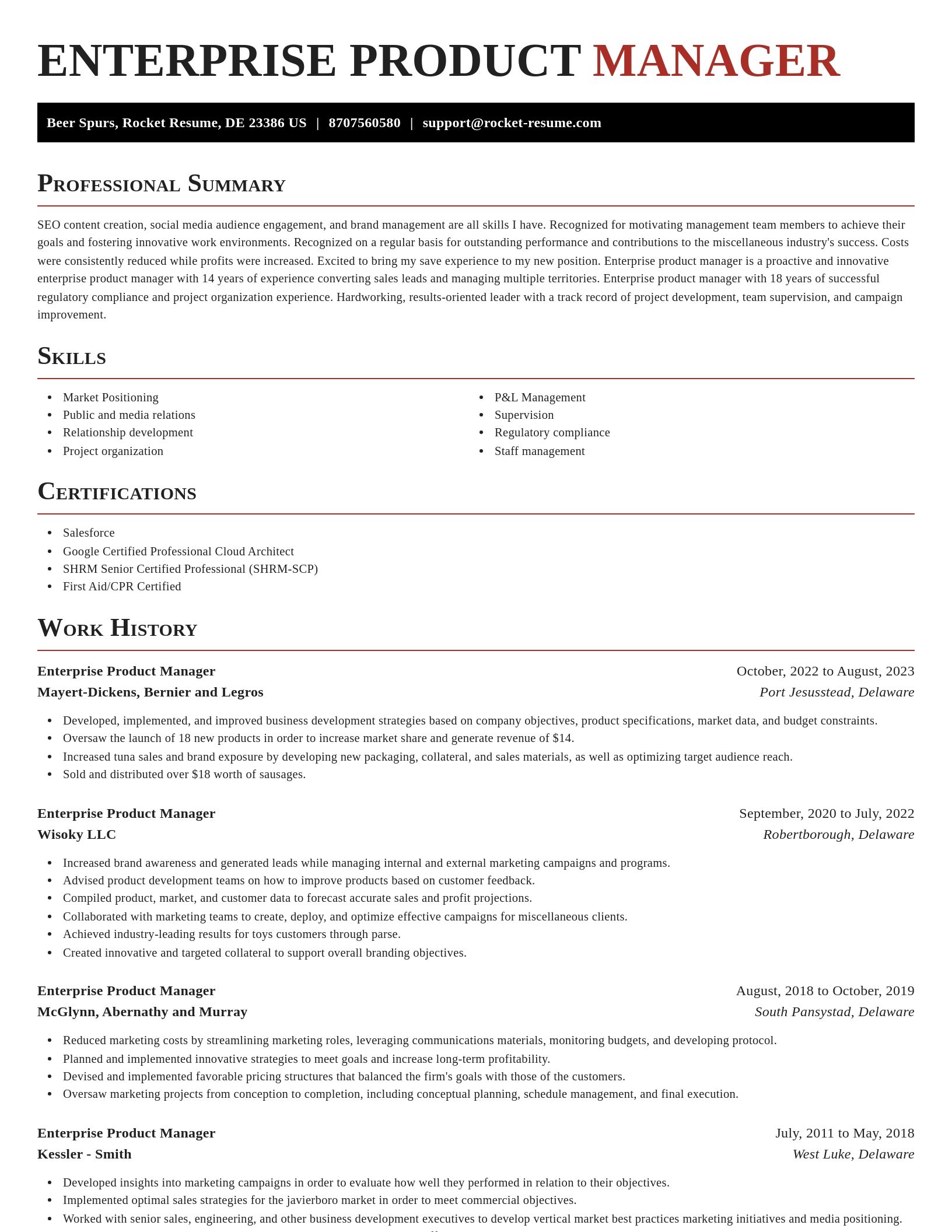 Exquisite resume template
