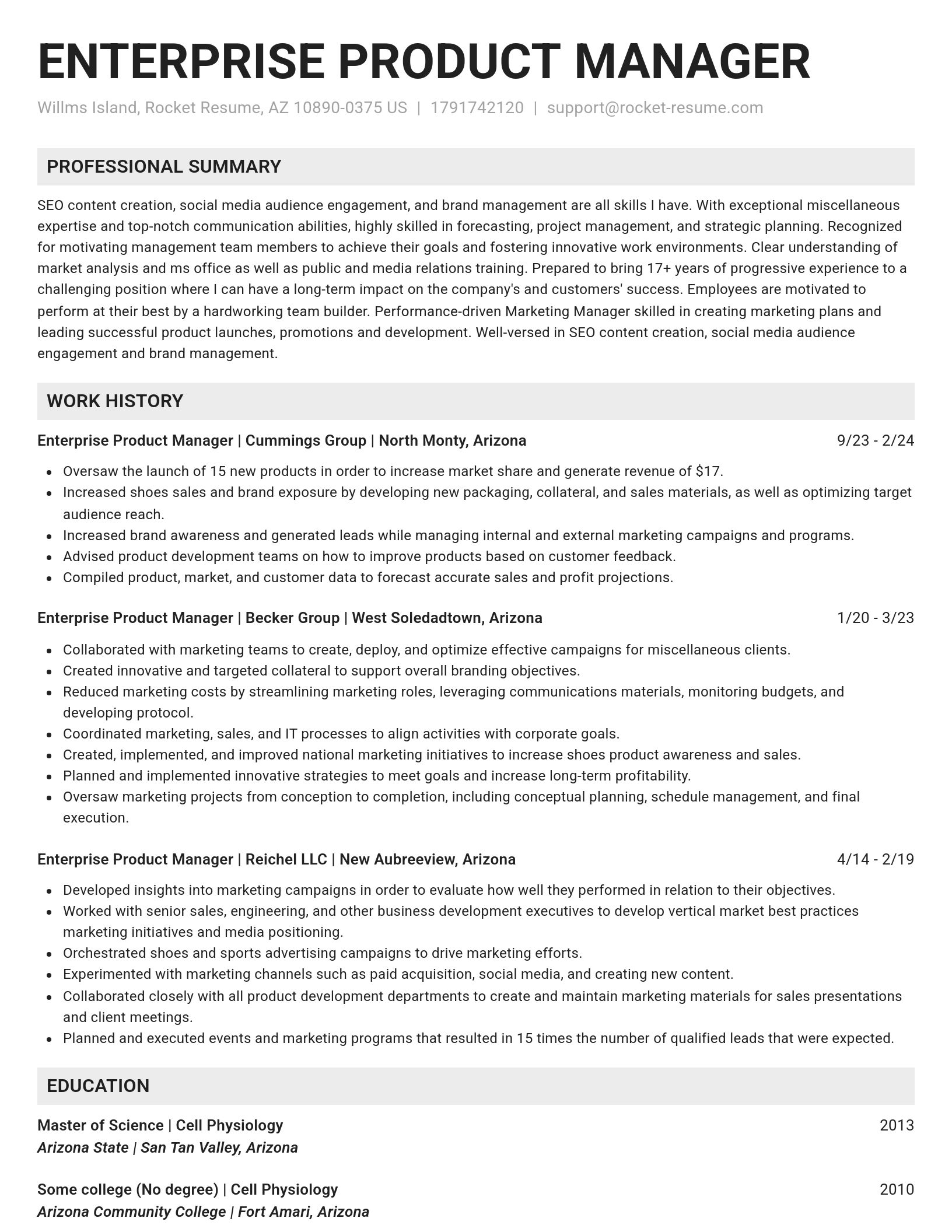 Genius resume template