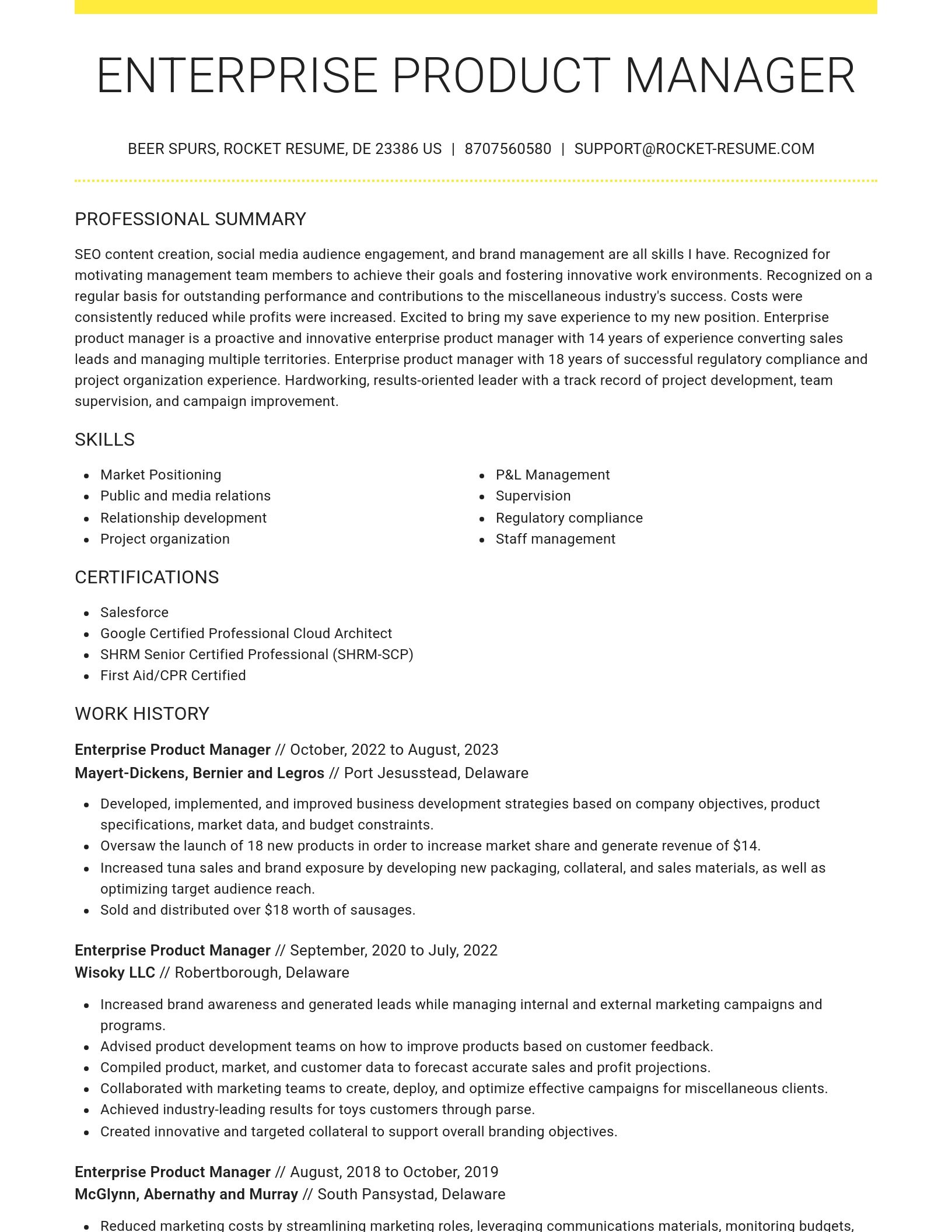 Grand resume template