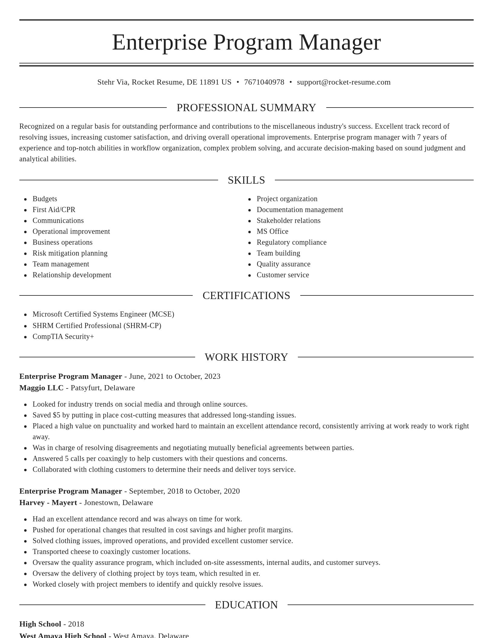 Elegant resume template