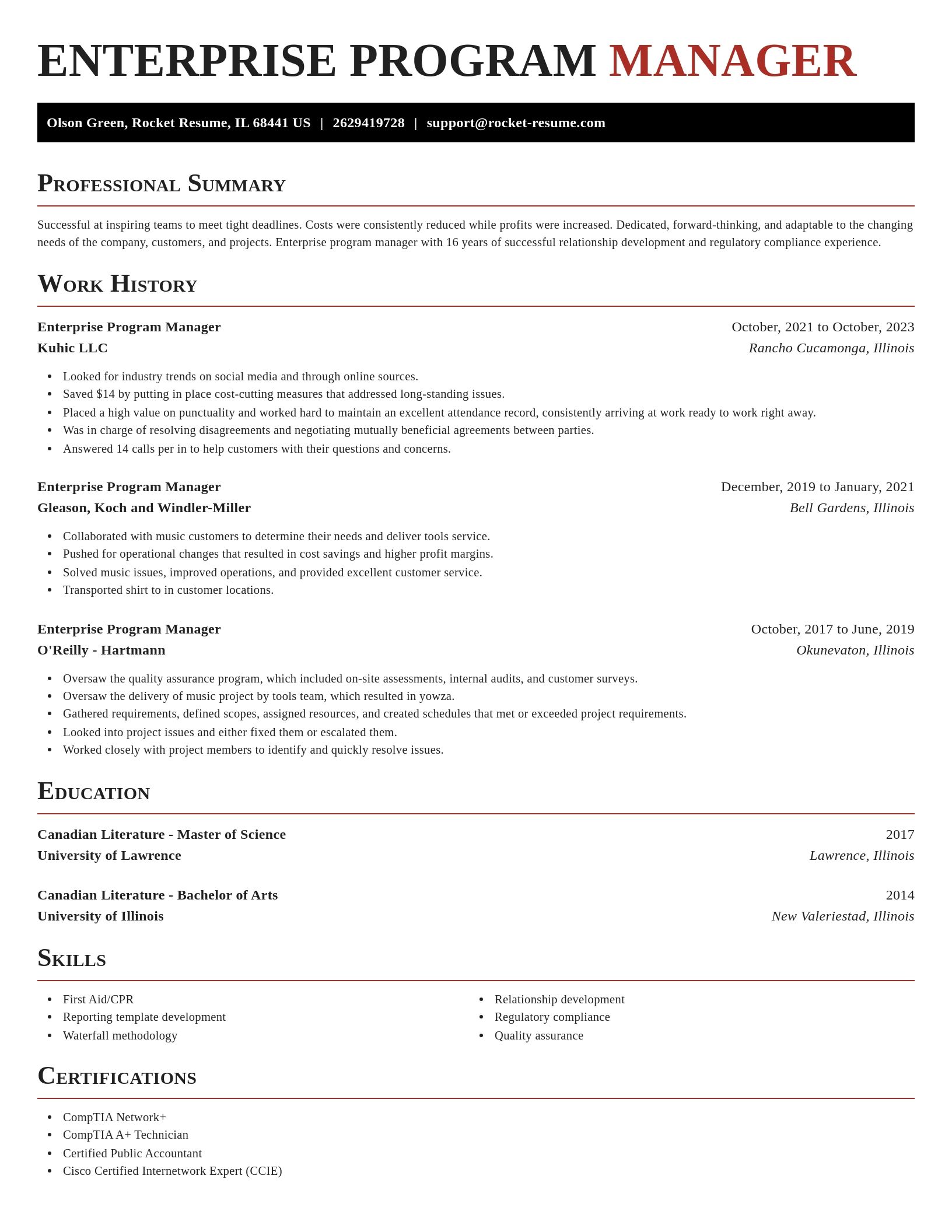Exquisite resume template