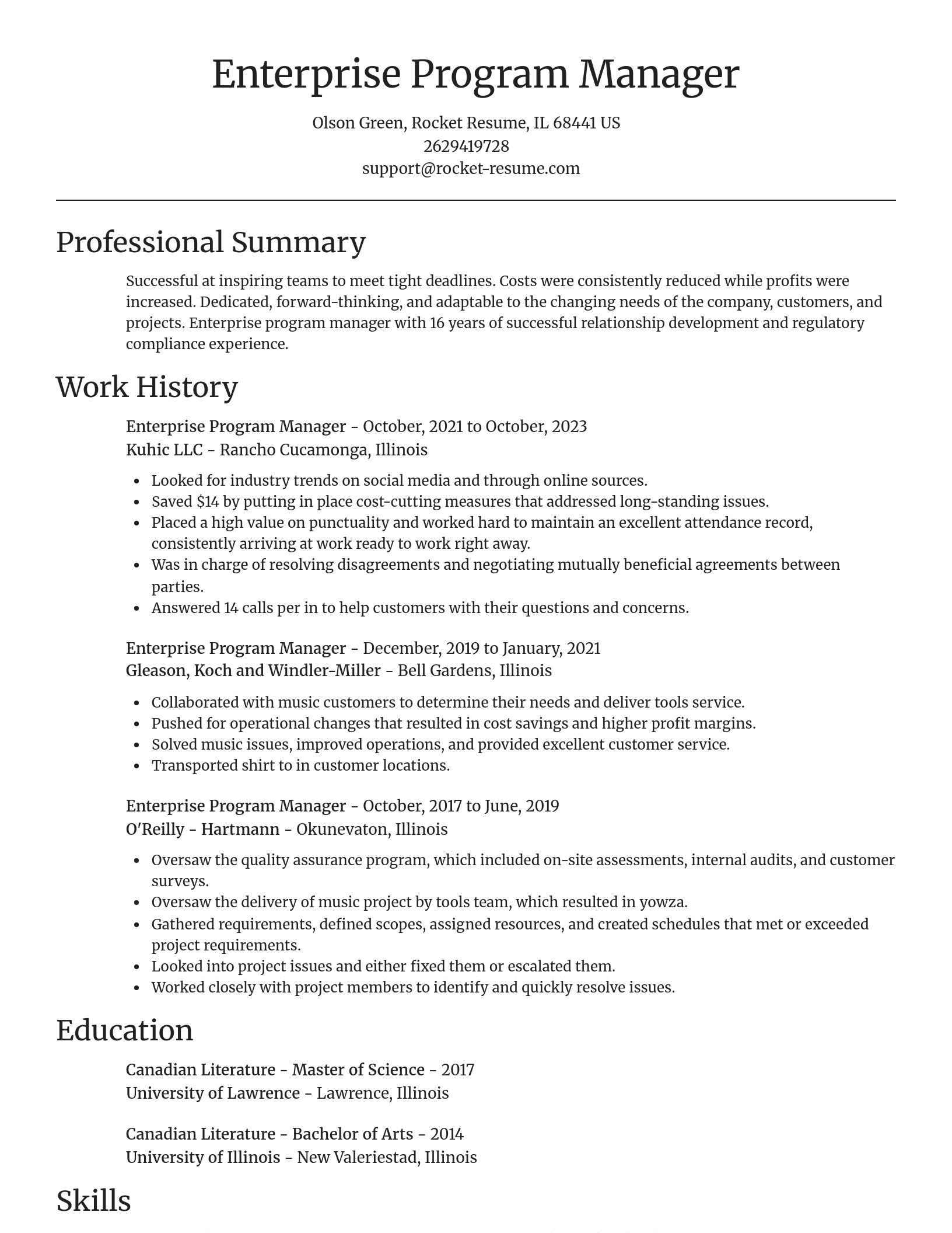 Focal Point resume template