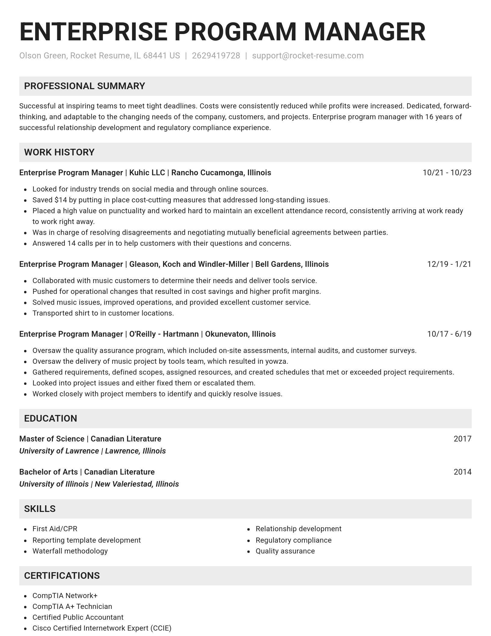 Genius resume template